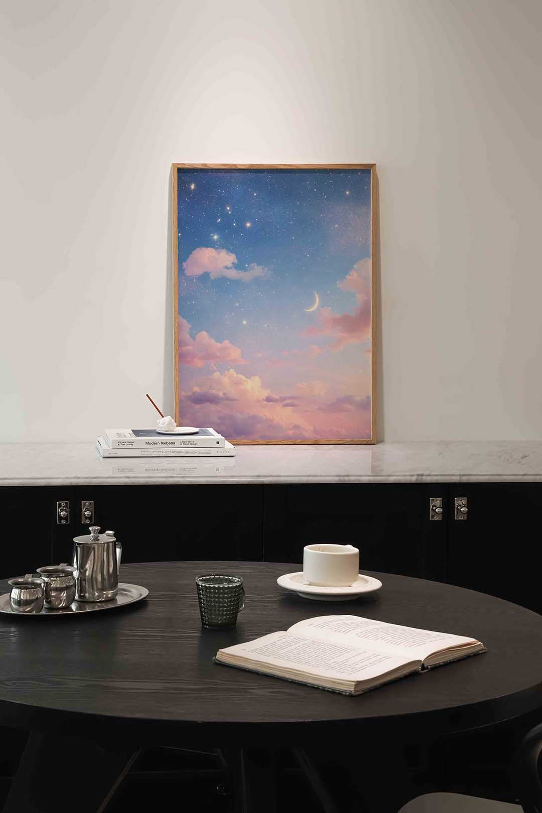 Sterrenhemel en wolken Poster
