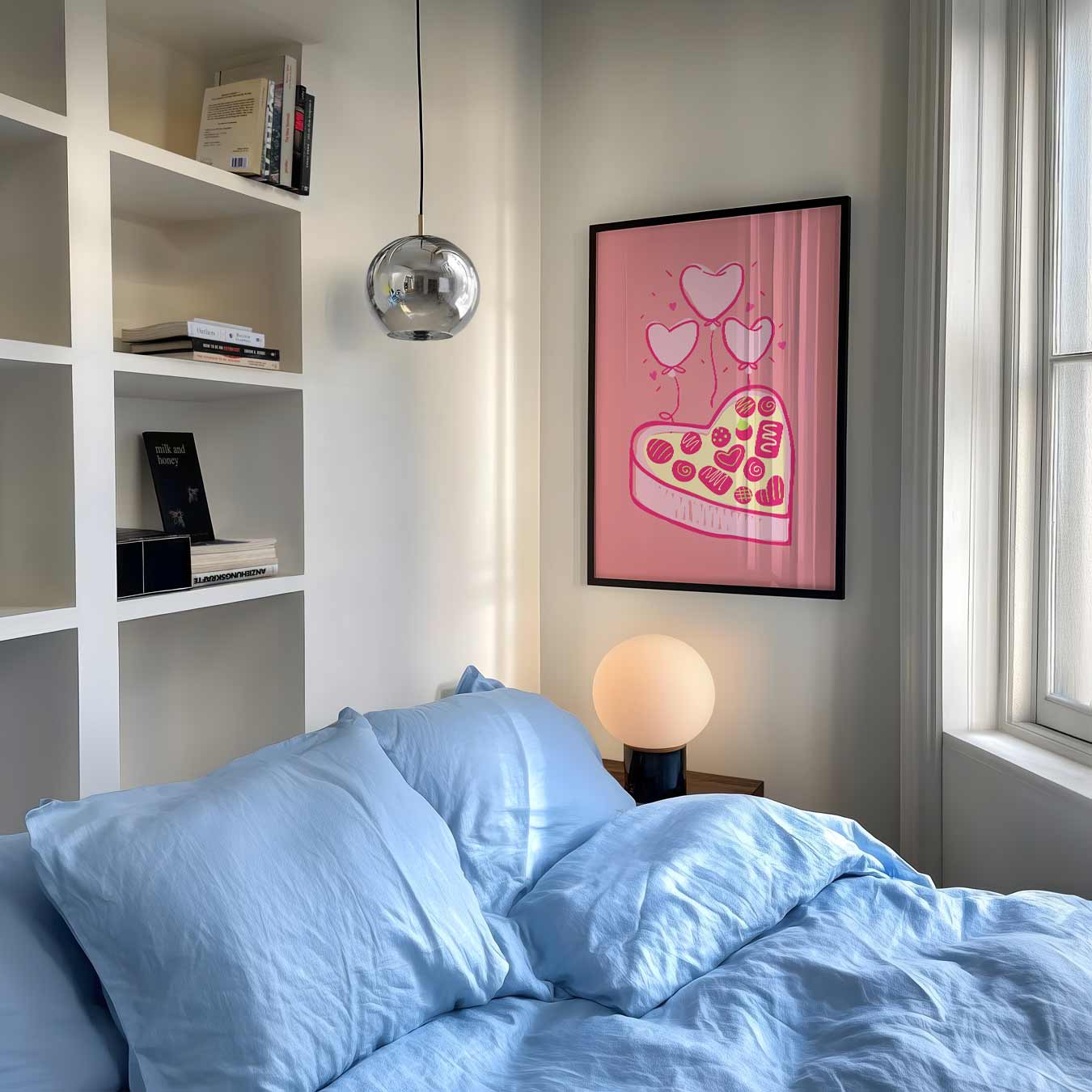 Hart en Chocolade Ballonnen Poster-WallArtistic