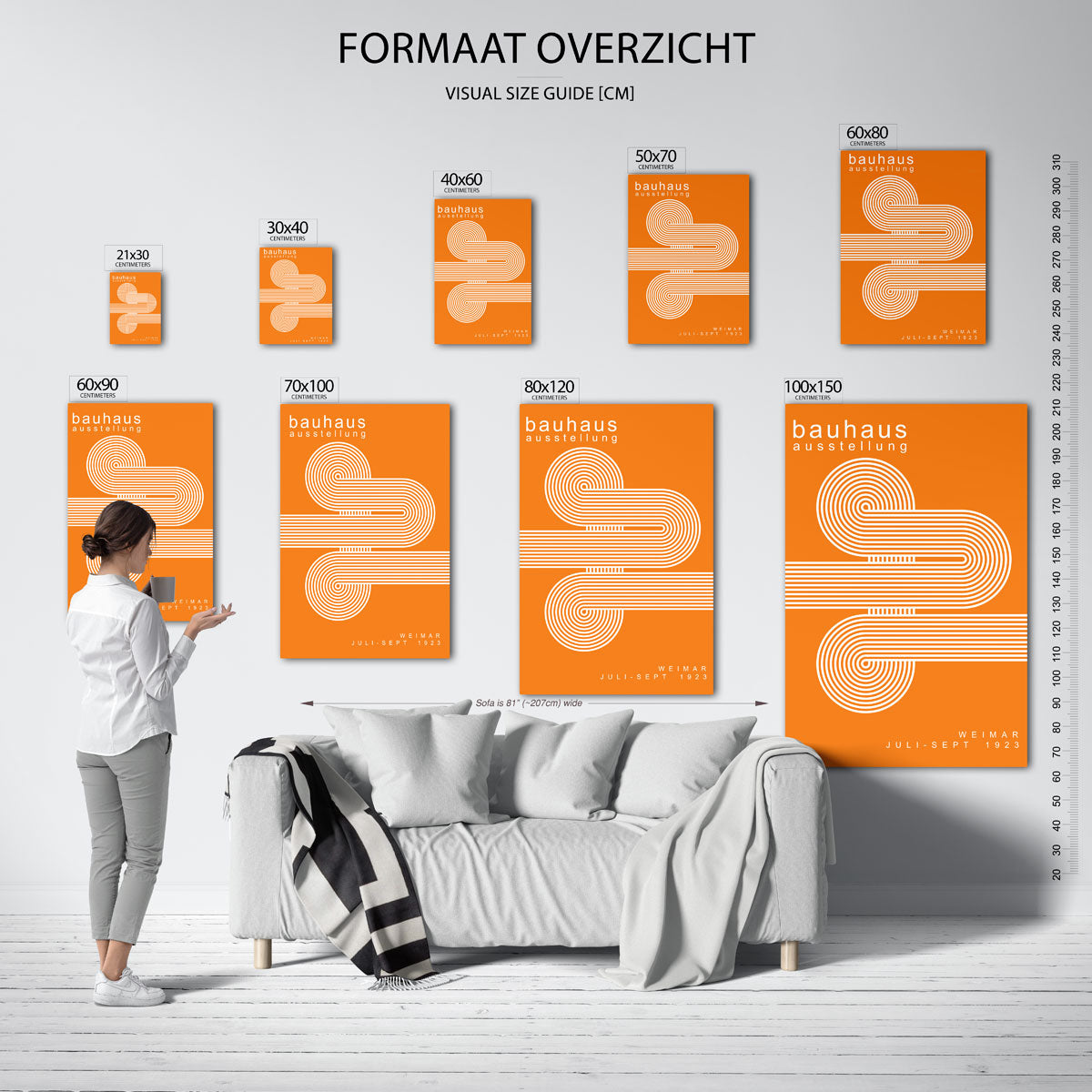 Lijnen en kleurvlakken Poster