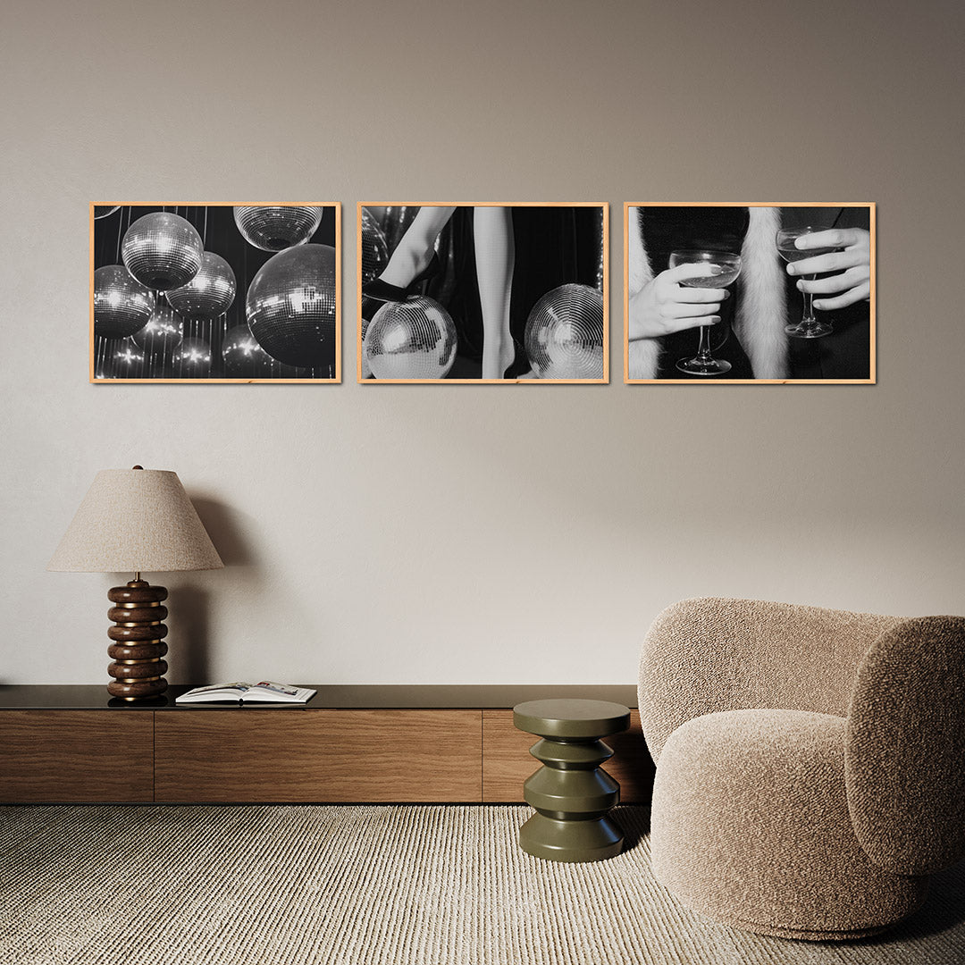 Glanzende bolvormen Posterset