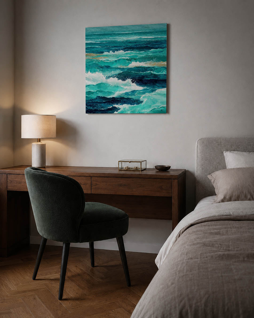 Dynamische zee Kunstwerk
