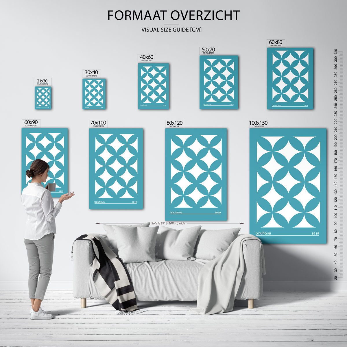 Vormritme en kleur Poster