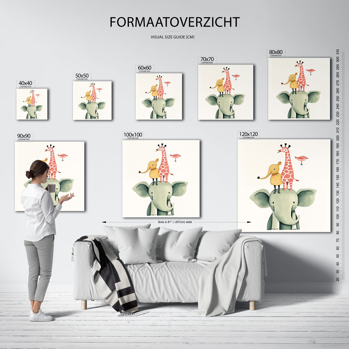 Dierenstapel Poster