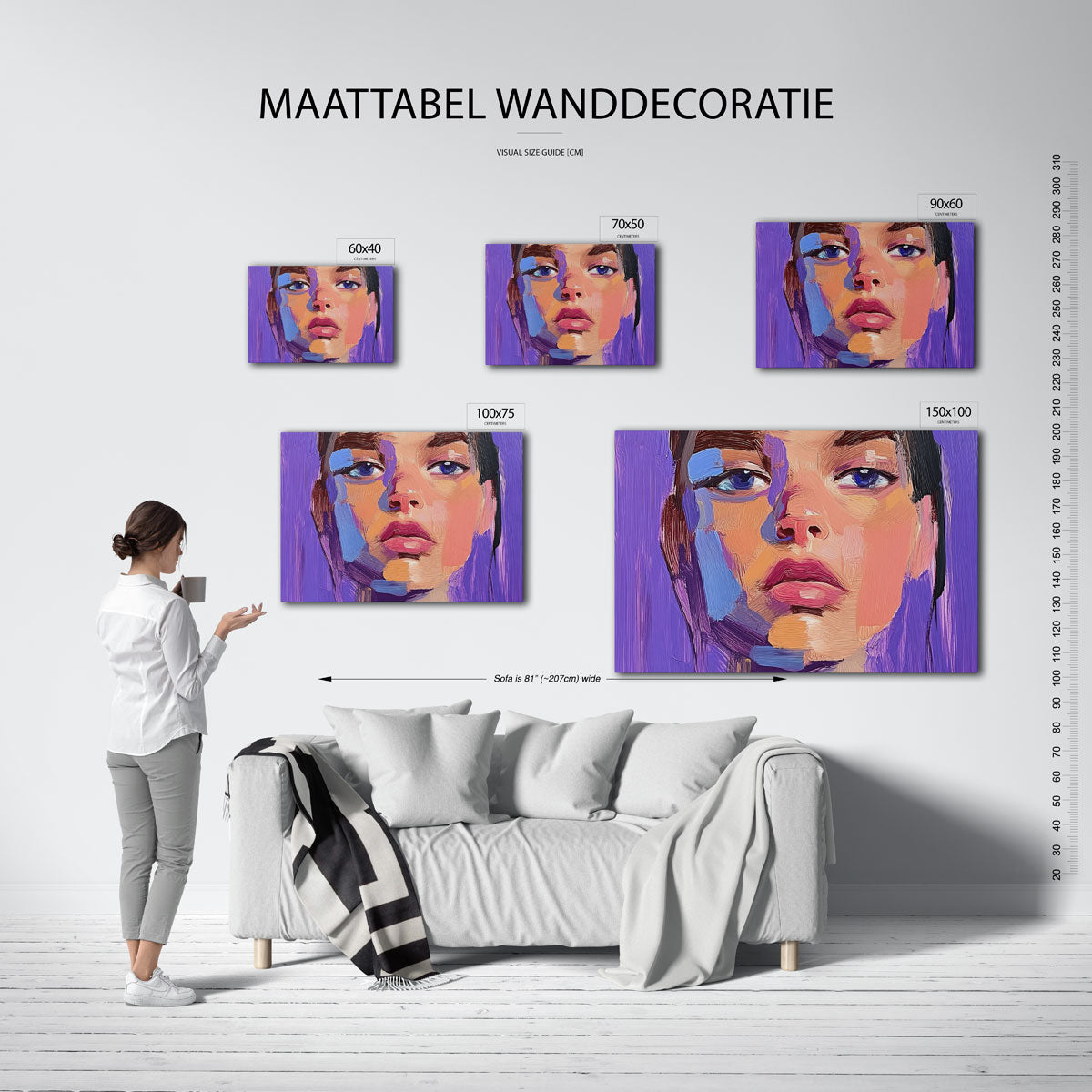 Portretkleuren Kunstwerk