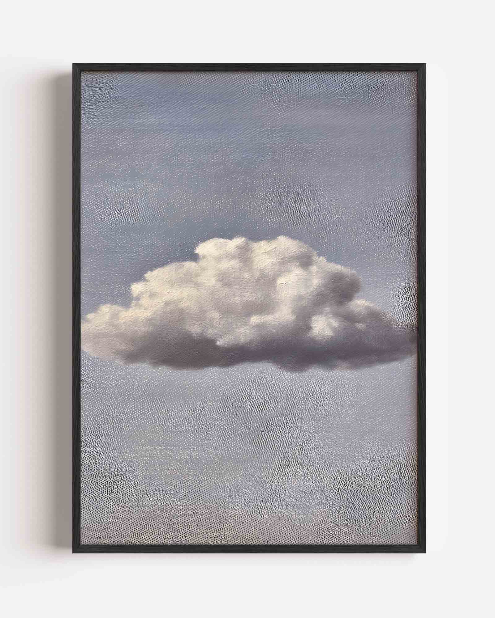 Wolk tegen blauwe lucht Poster