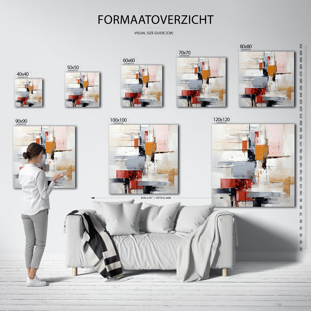 Abstracte geometrische vormen Poster