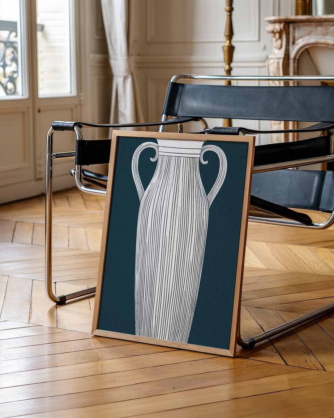Elegante Vaas Illustratie Poster-WallArtistic