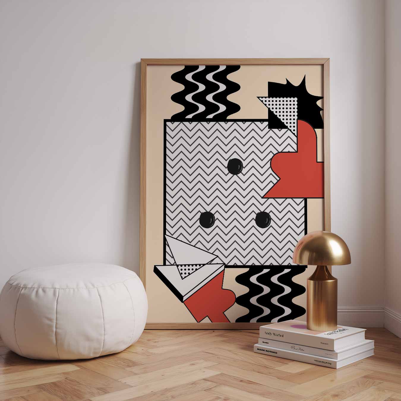 Speelse Geometrische Kunstposter-WallArtistic