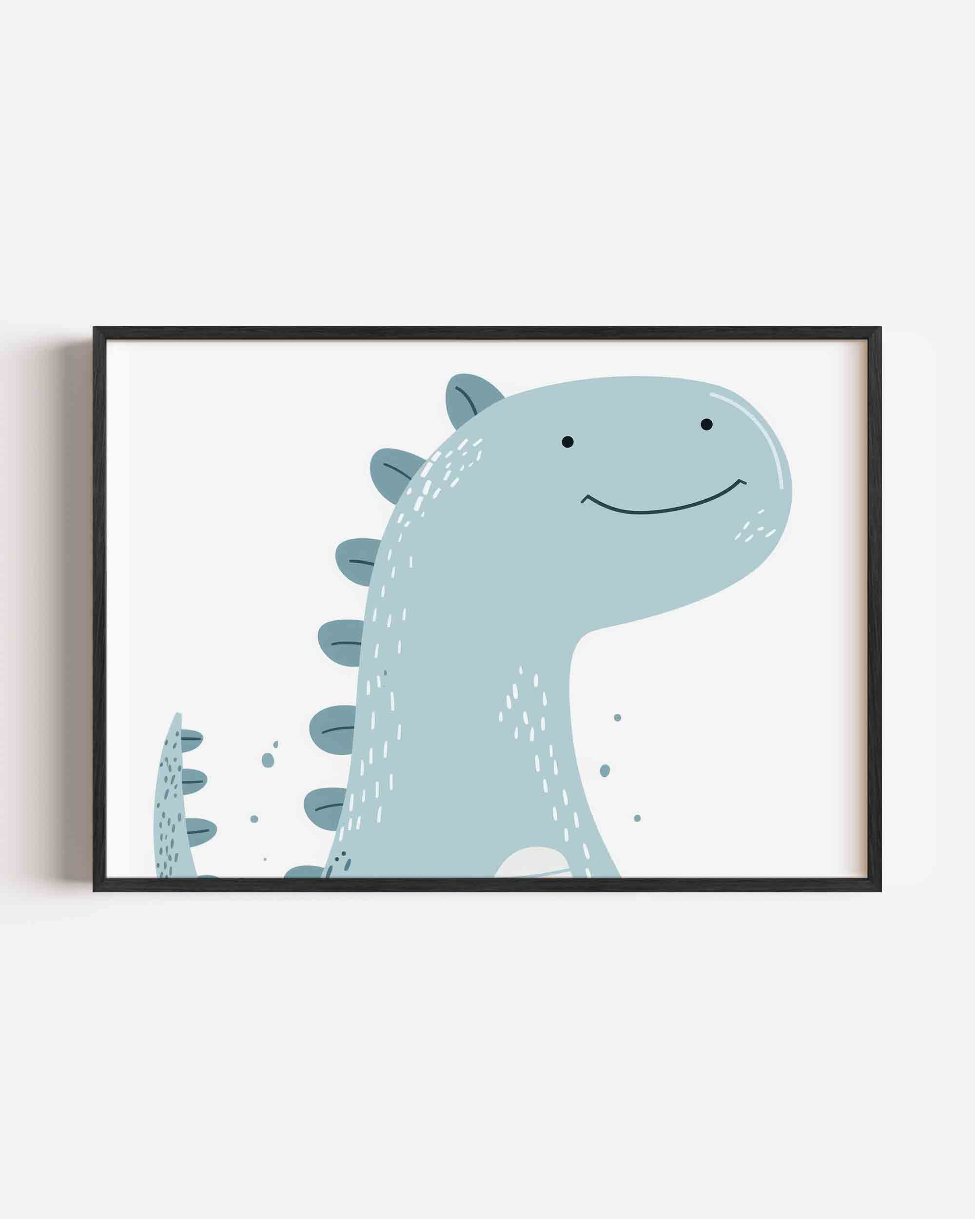 Blauwe dinosaurus Poster