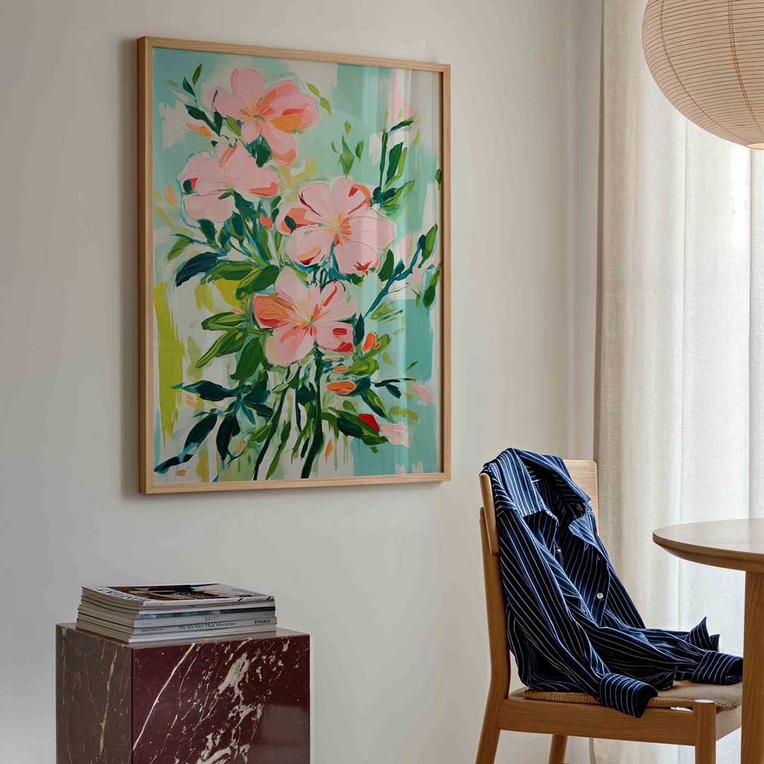 Bloemen en bladeren Poster
