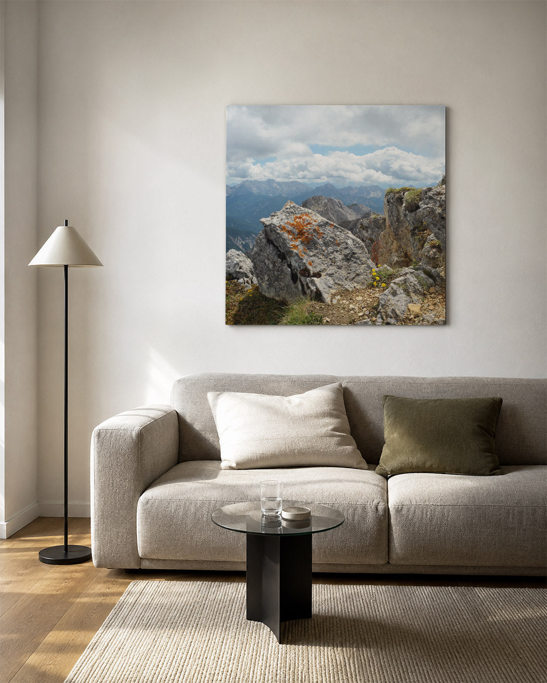 Berglandschap met rotsen Kunstwerk