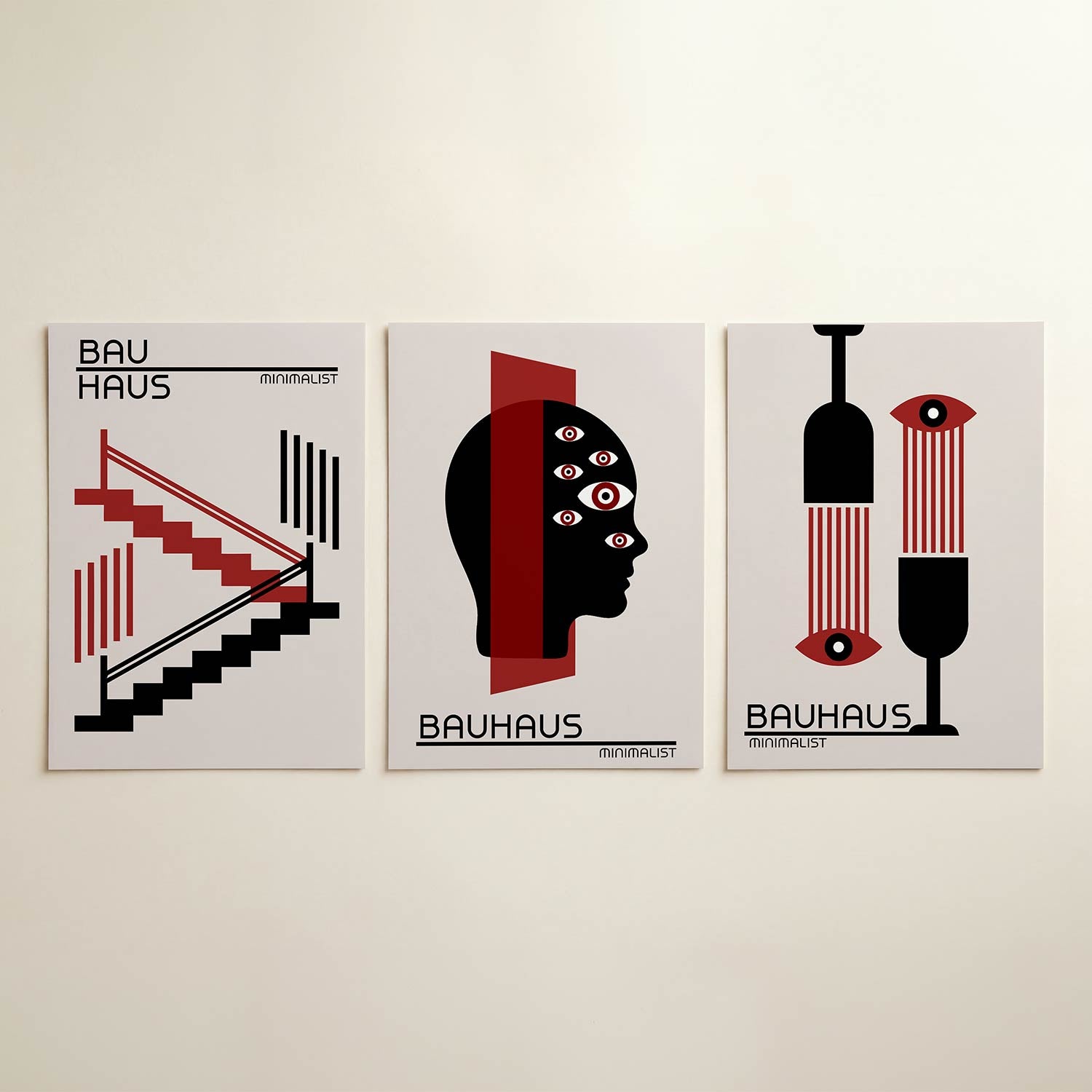 Trapvormen en lijnen Posterset
