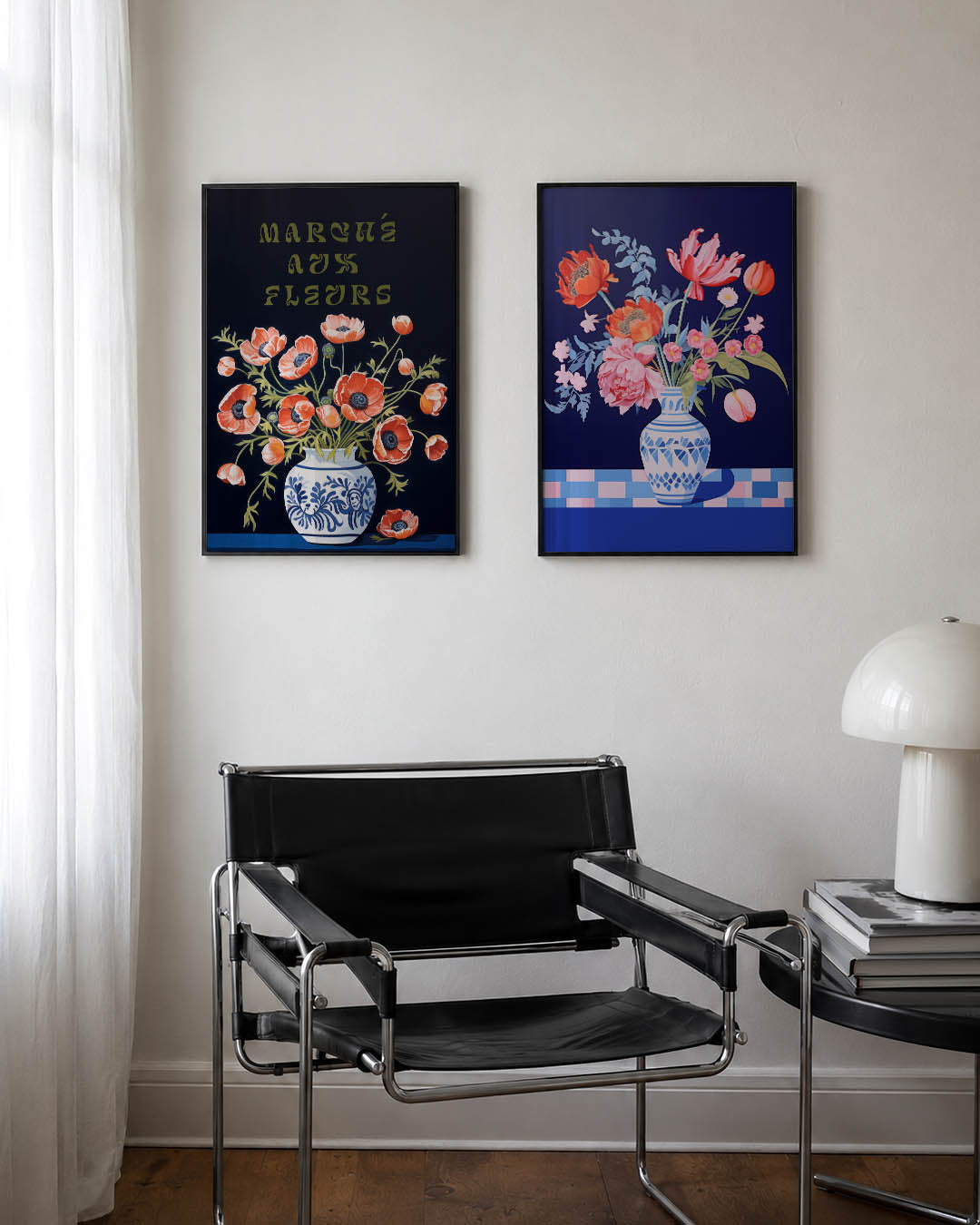 Bloemrijke compositie Posterset