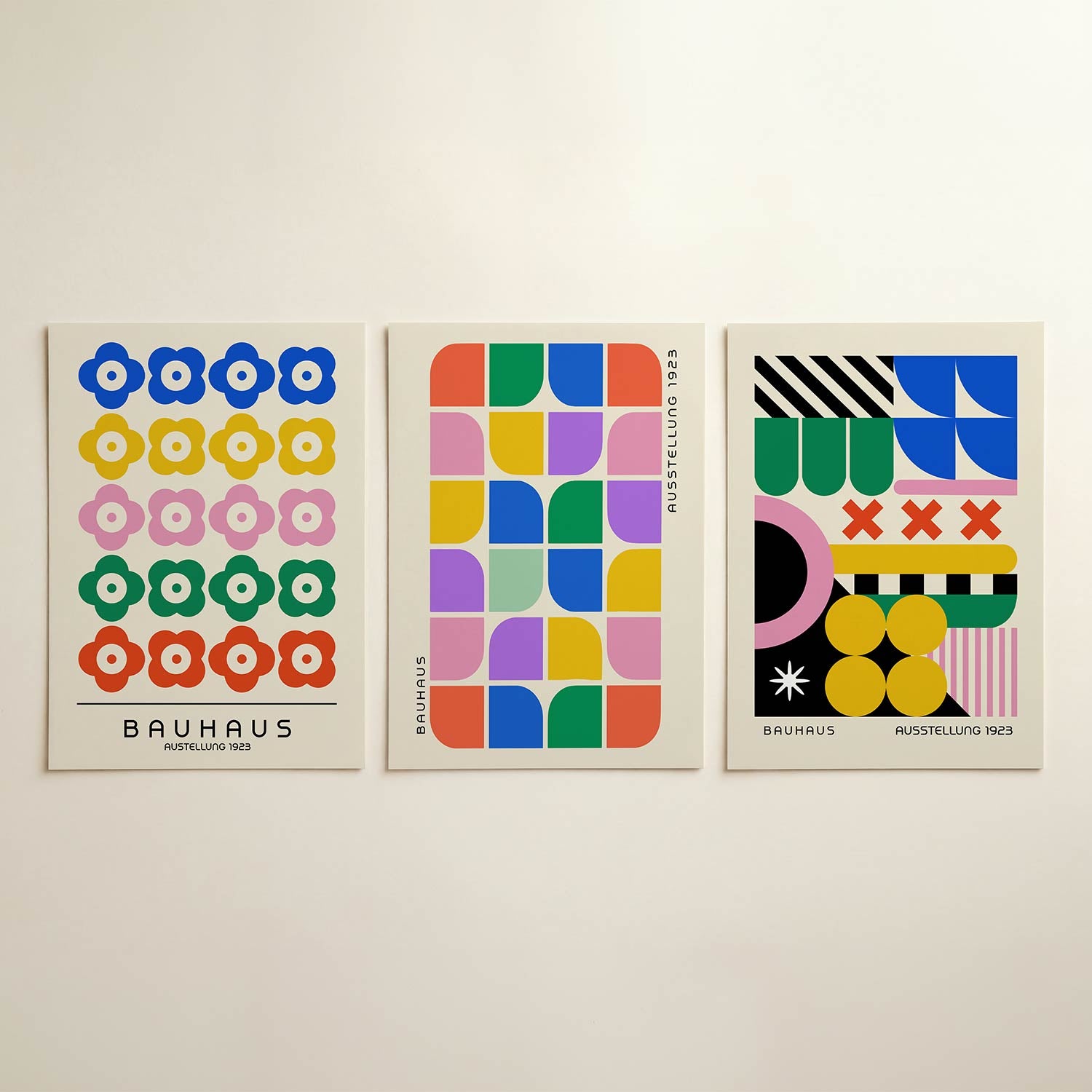 Bloemvormen ritme Posterset