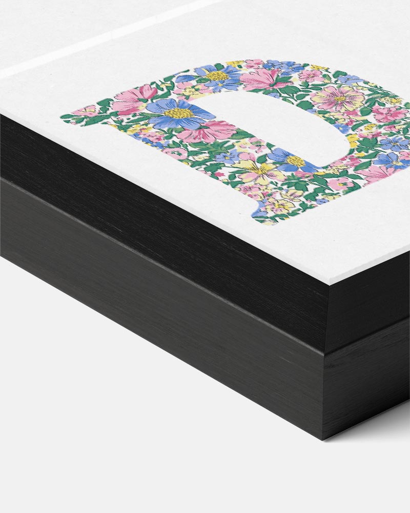 Bloemen Initialen Poster-WallArtistic