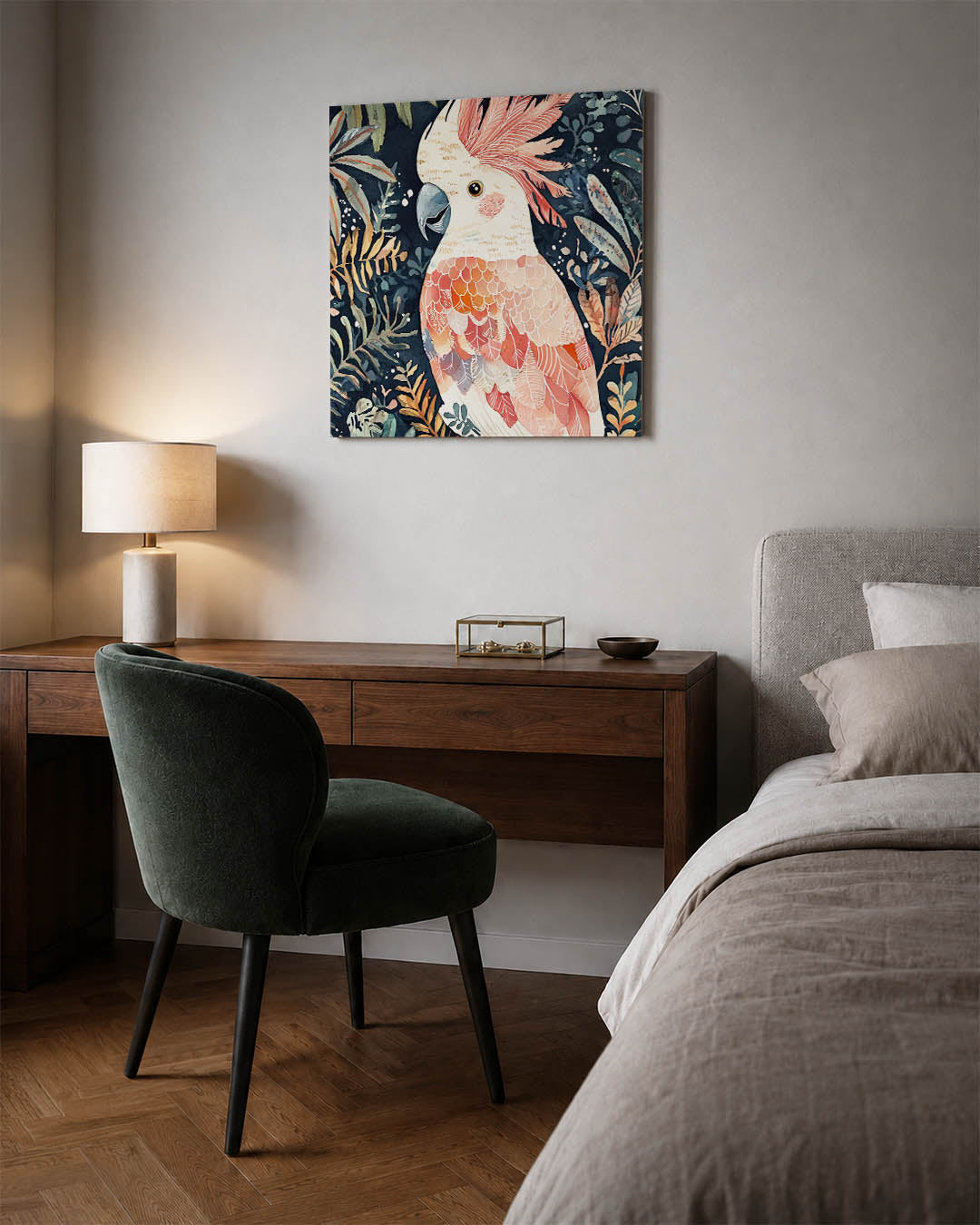 Vrolijke vogel illustratie Kunstwerk