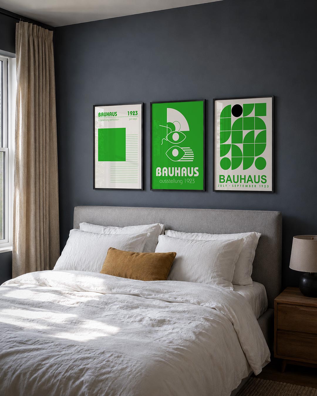 Groene vlakken Posterset