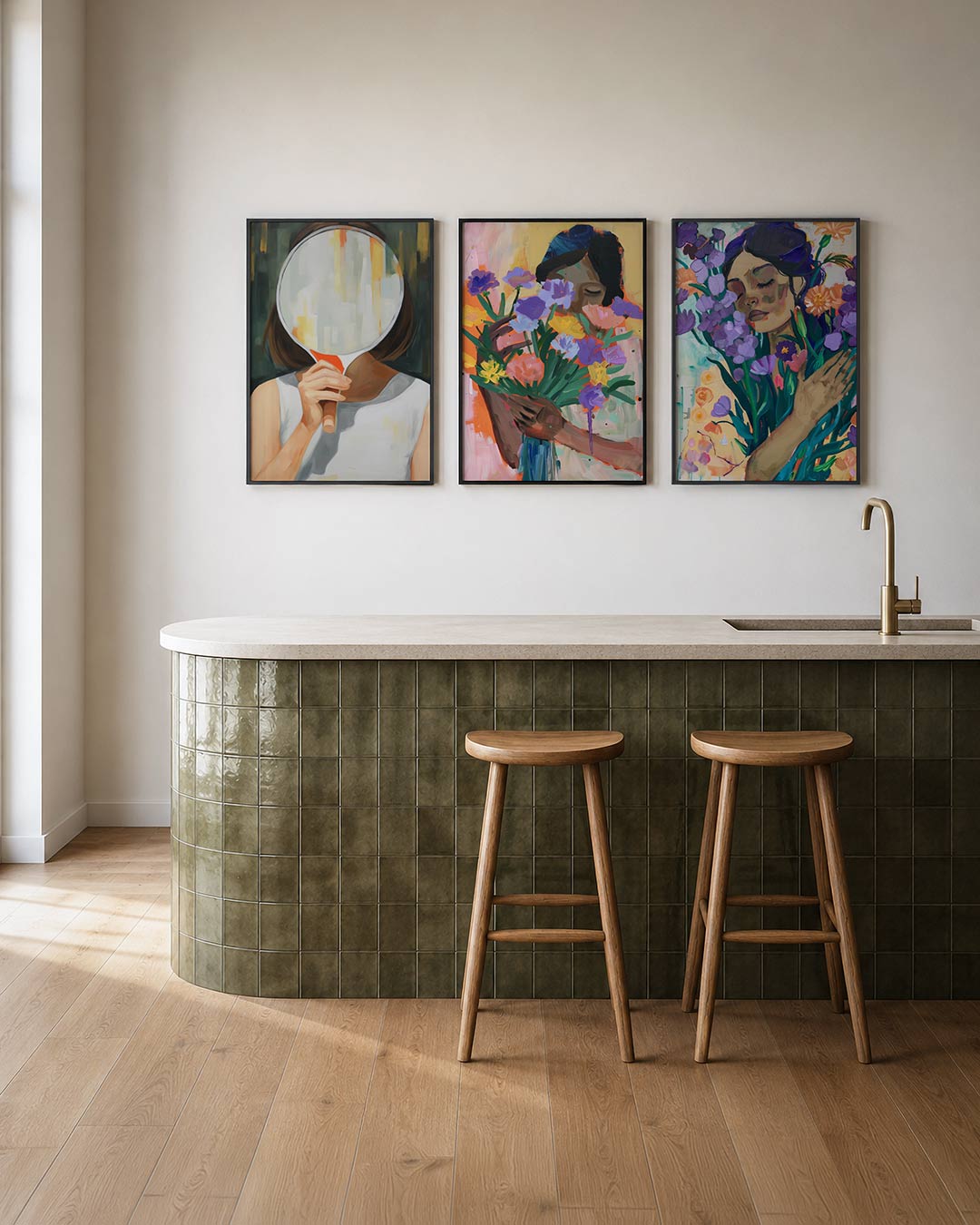Spiegel en kleur Posterset