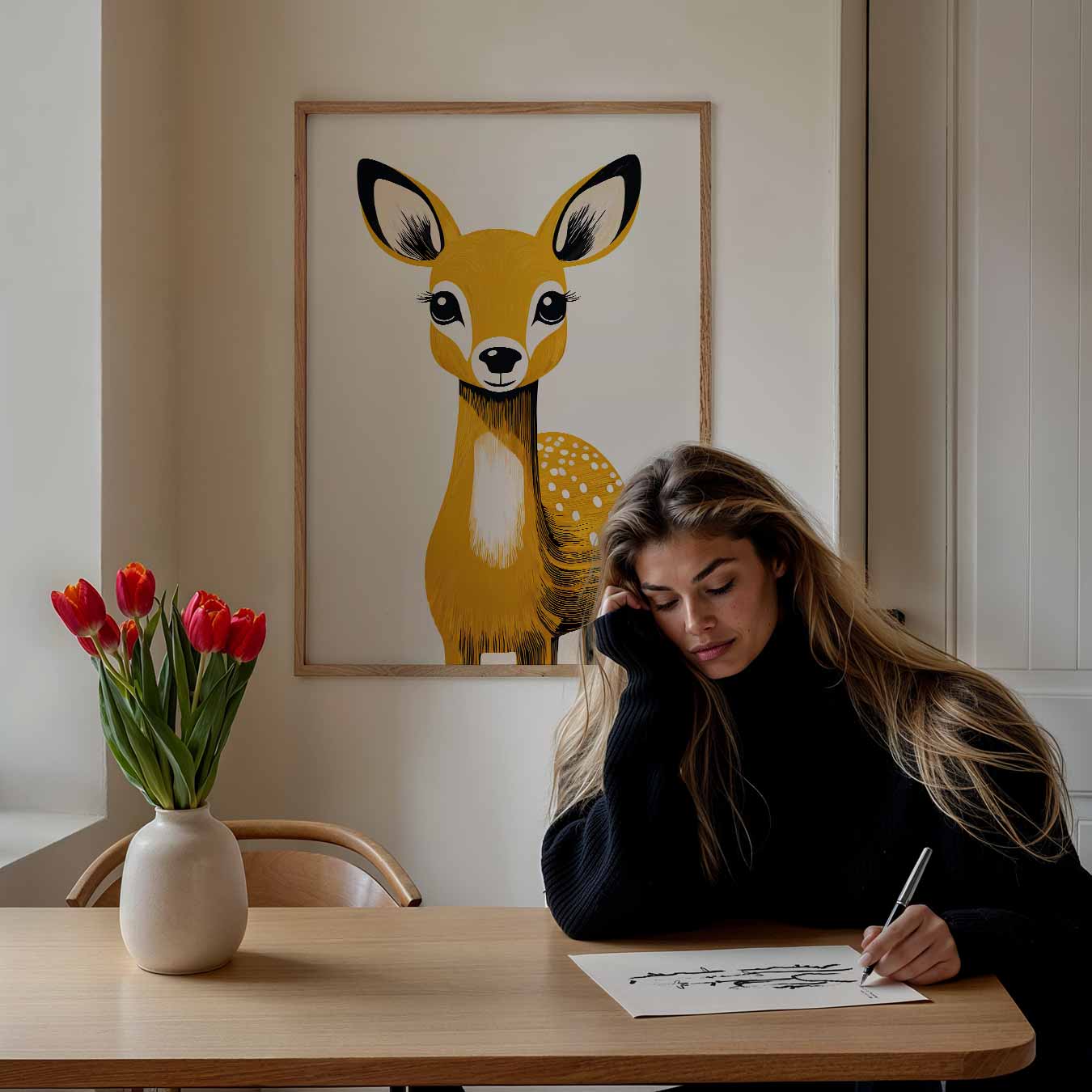 Schattige Hert Poster-WallArtistic