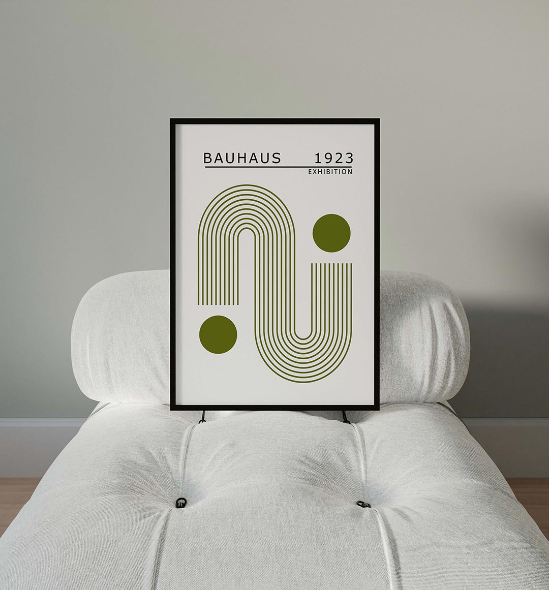 Lijnen en cirkel Poster