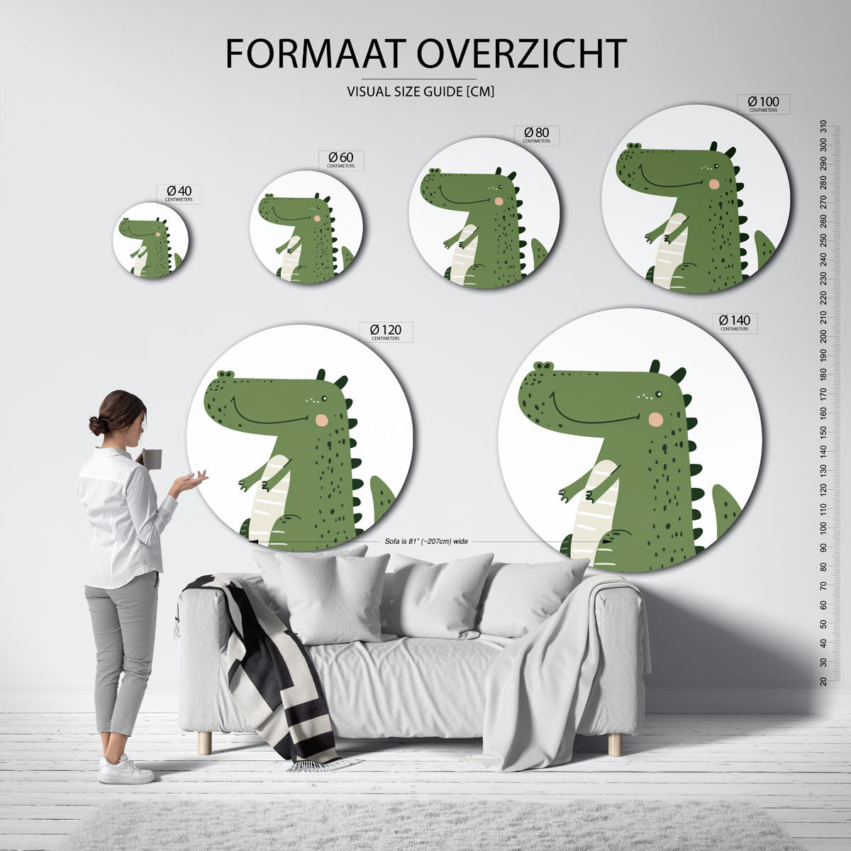 Groene krokodil Muurcirkel