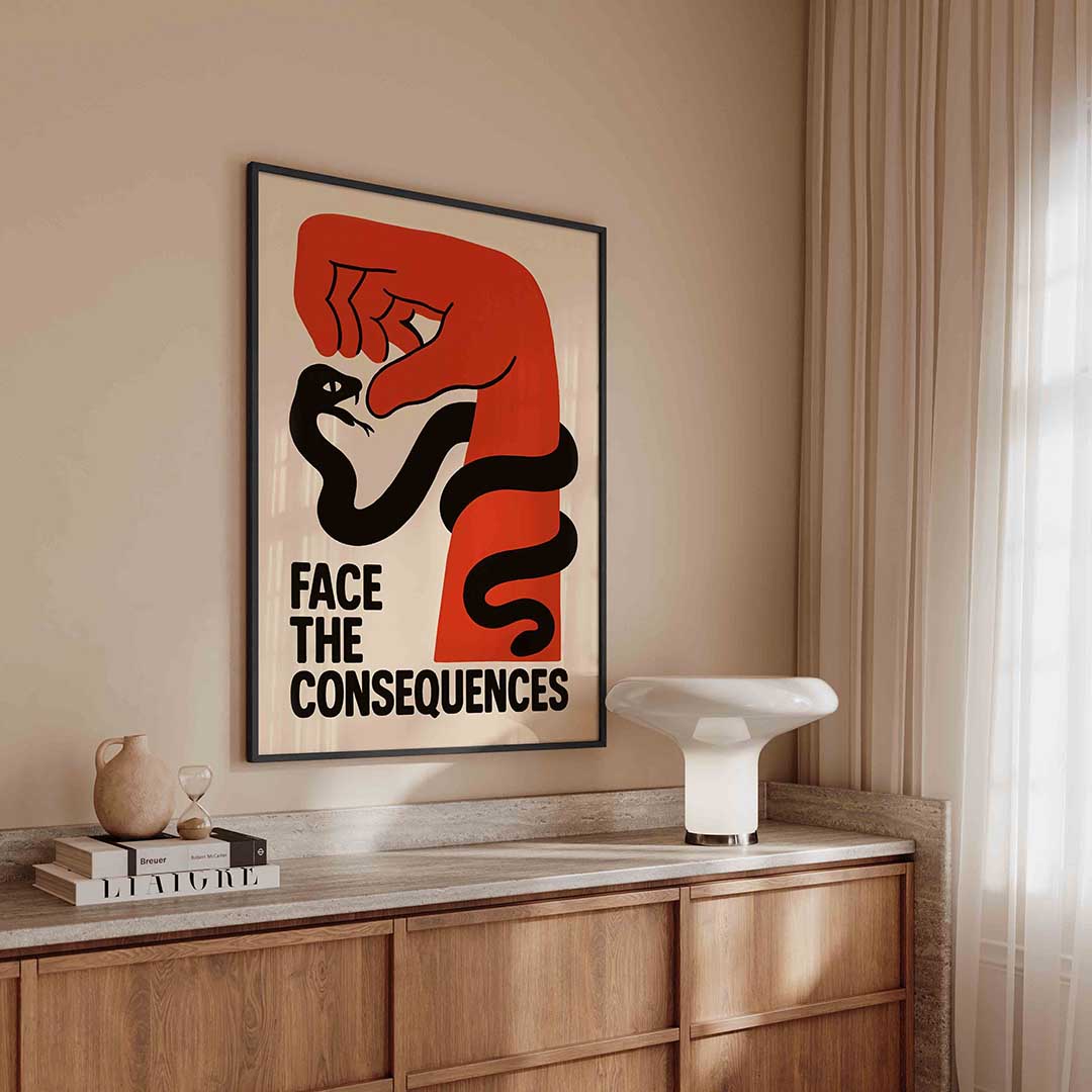 Hand en slang Poster