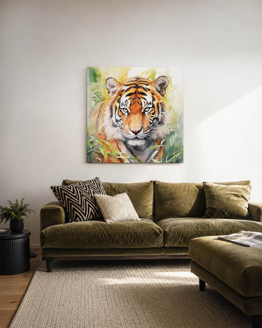 Tijger in jungle Kunstwerk