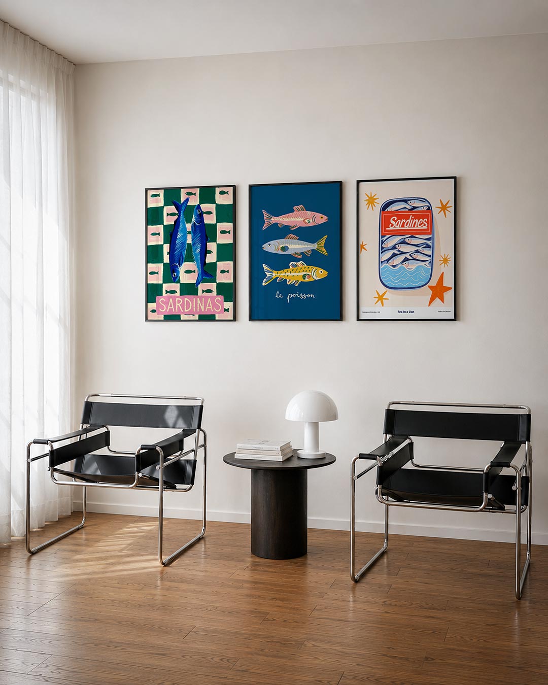 Vissen en patronen Posterset