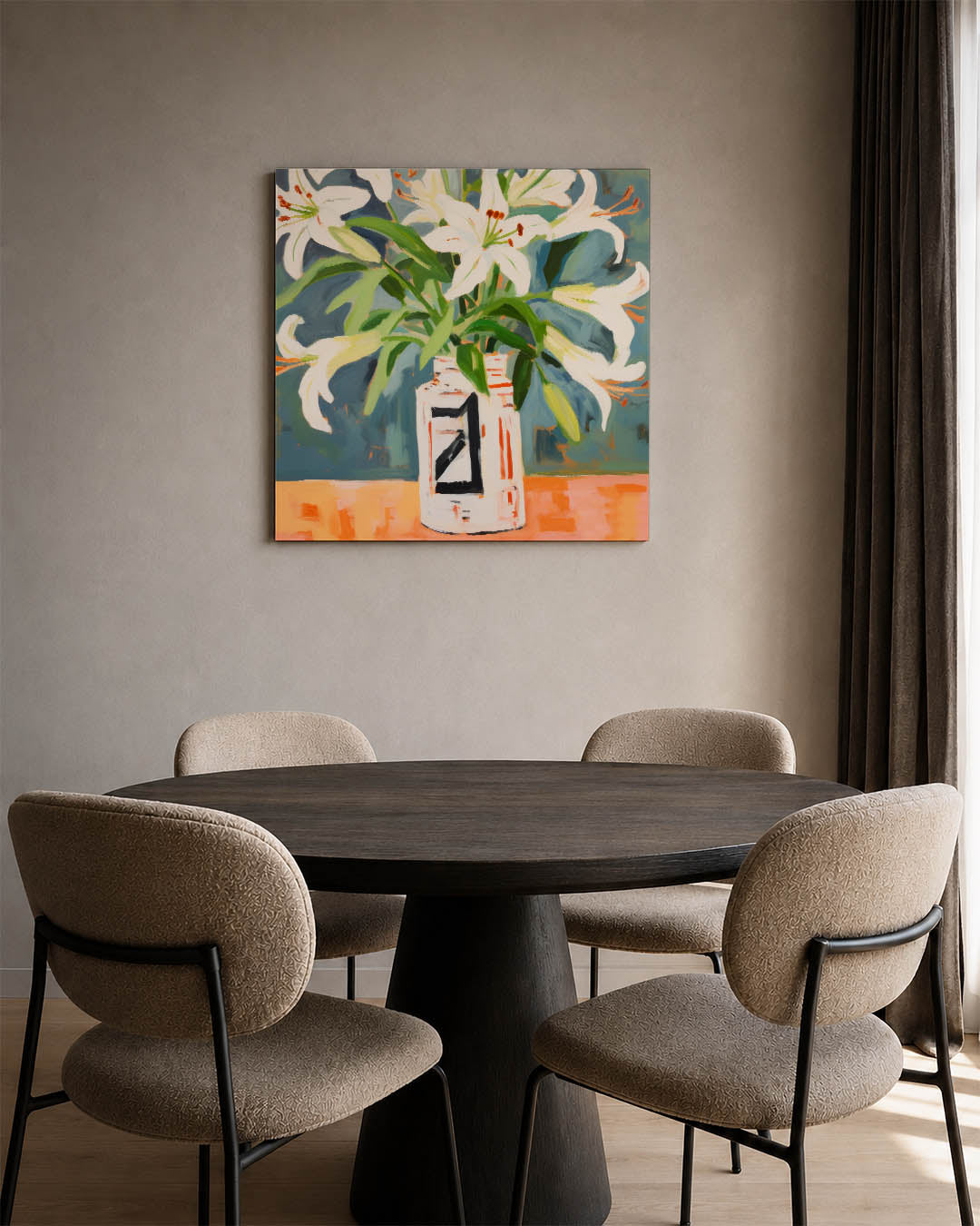 Bloemrijke compositie Kunstwerk