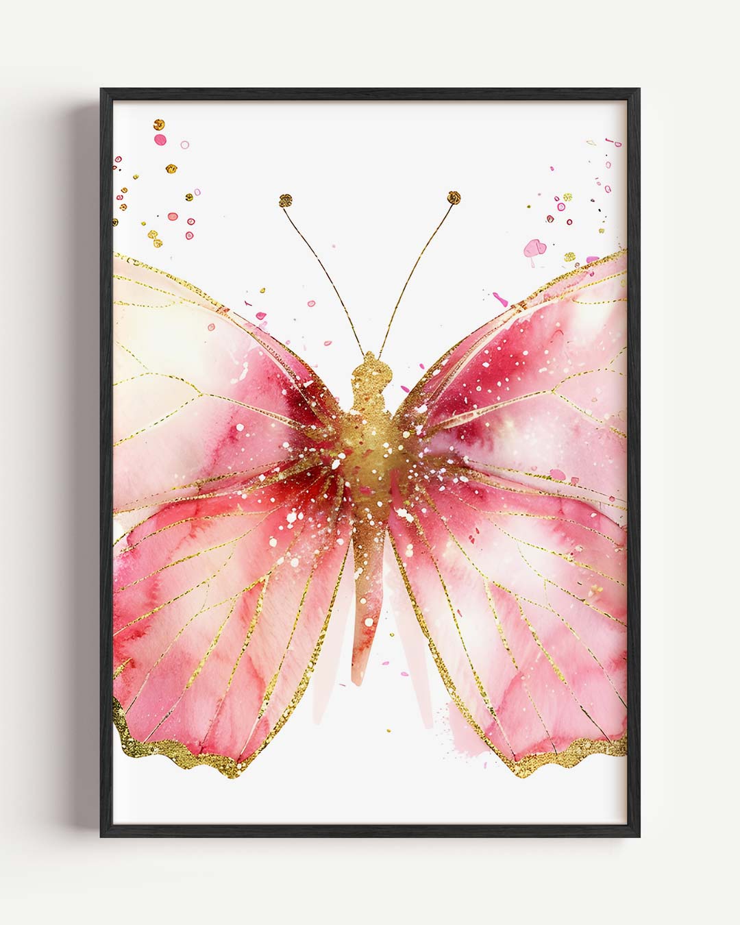 Elegante Vlinder Aquarel Poster-WallArtistic