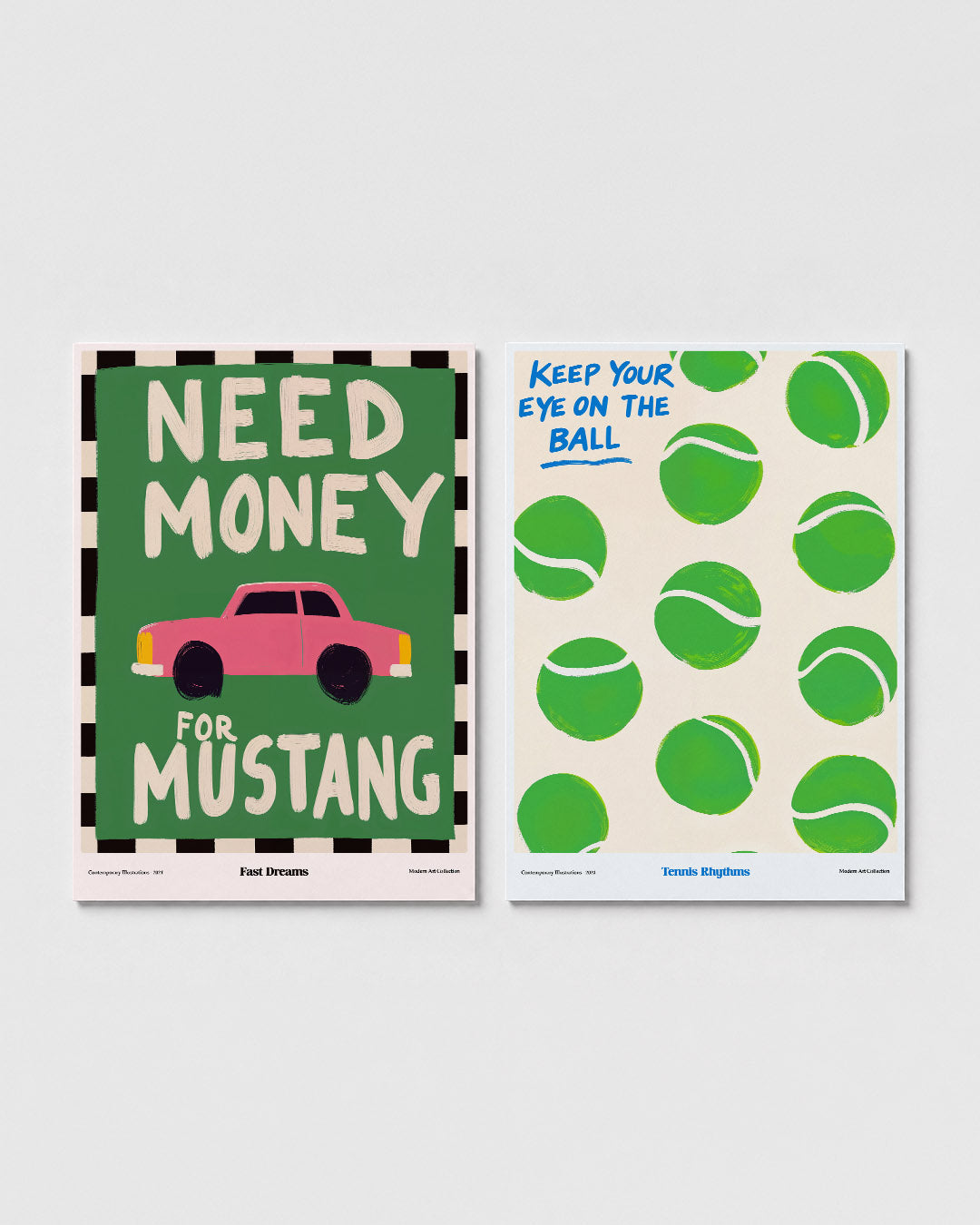 Kleurrijke autodroom Posterset