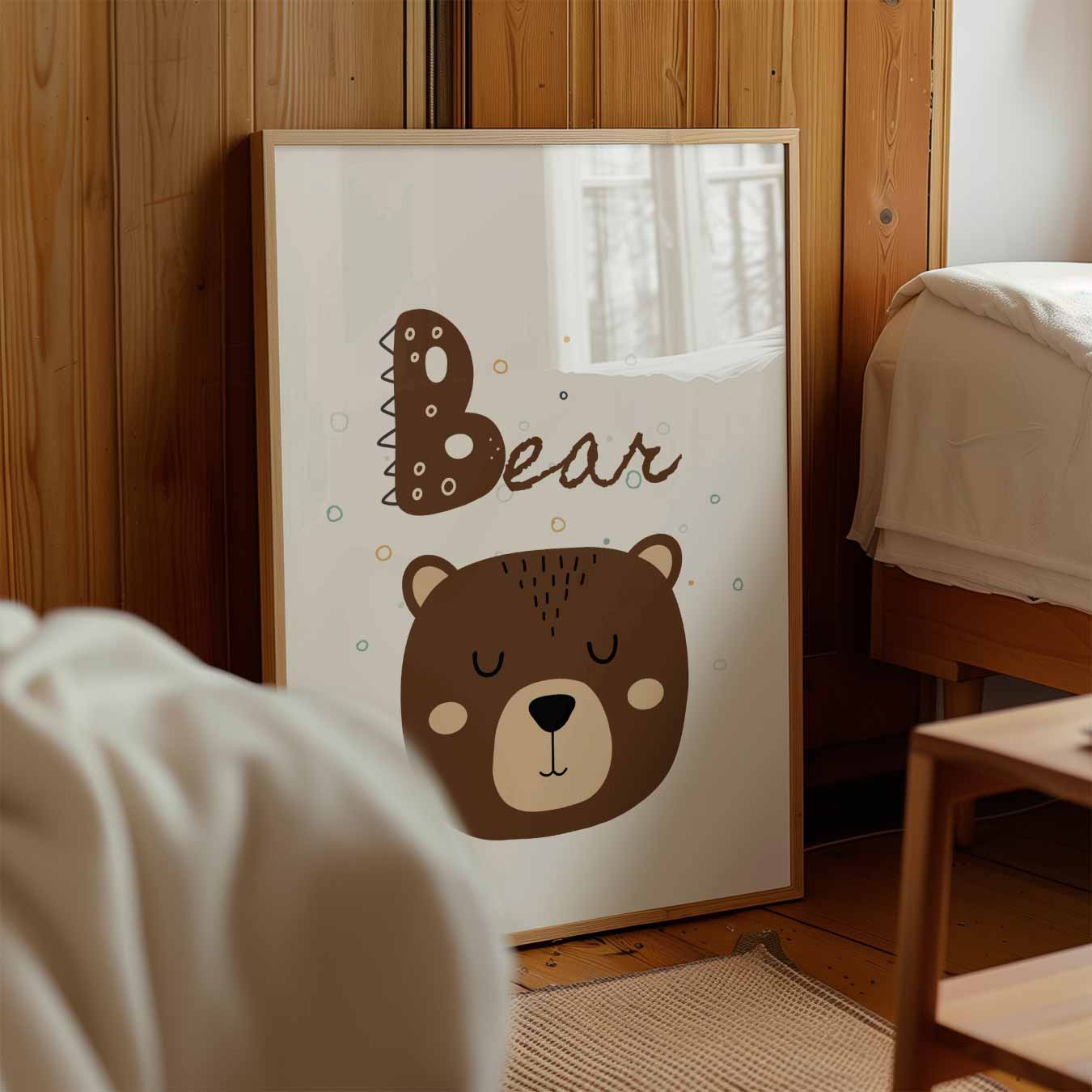 Schattige Bruine Beer Poster-WallArtistic
