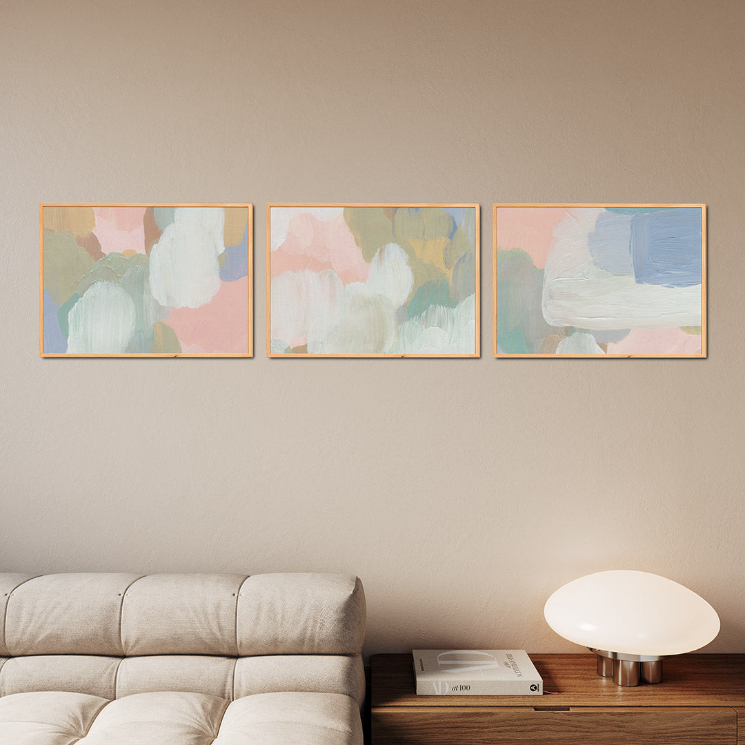 Zachte kleurvlakken Posterset