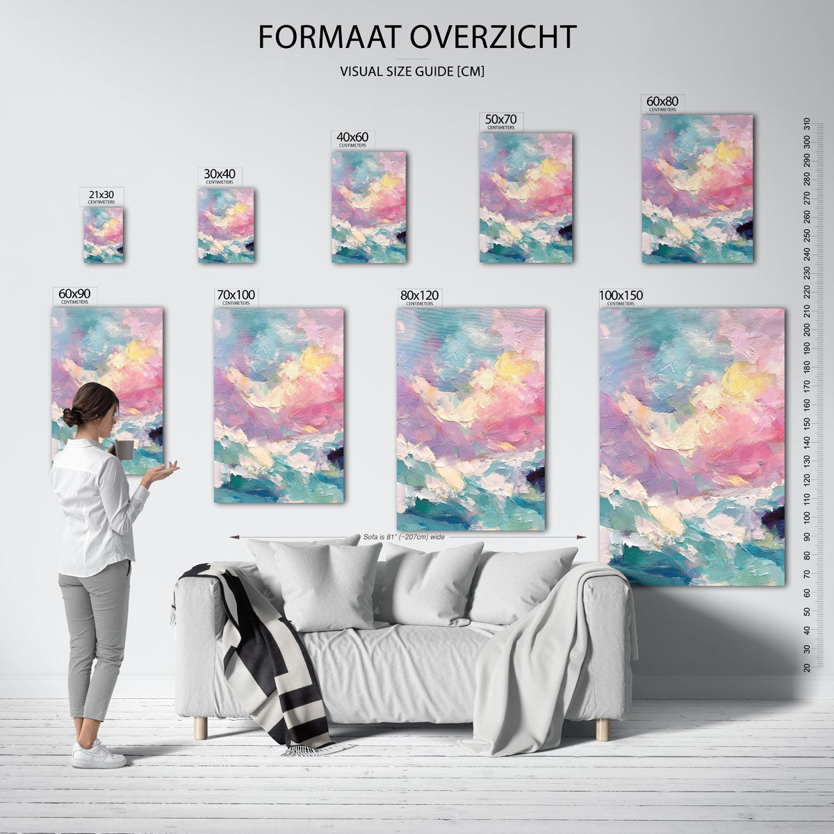 Abstracte kleurenexplosie Poster