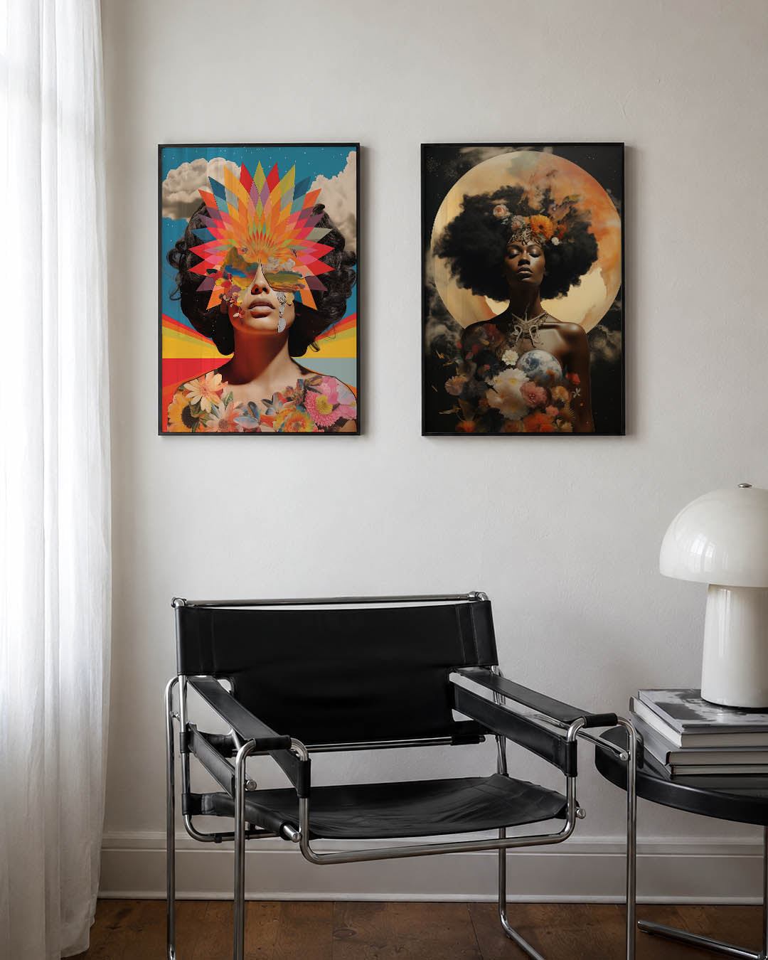 Kleurrijke vormenexplosie Posterset