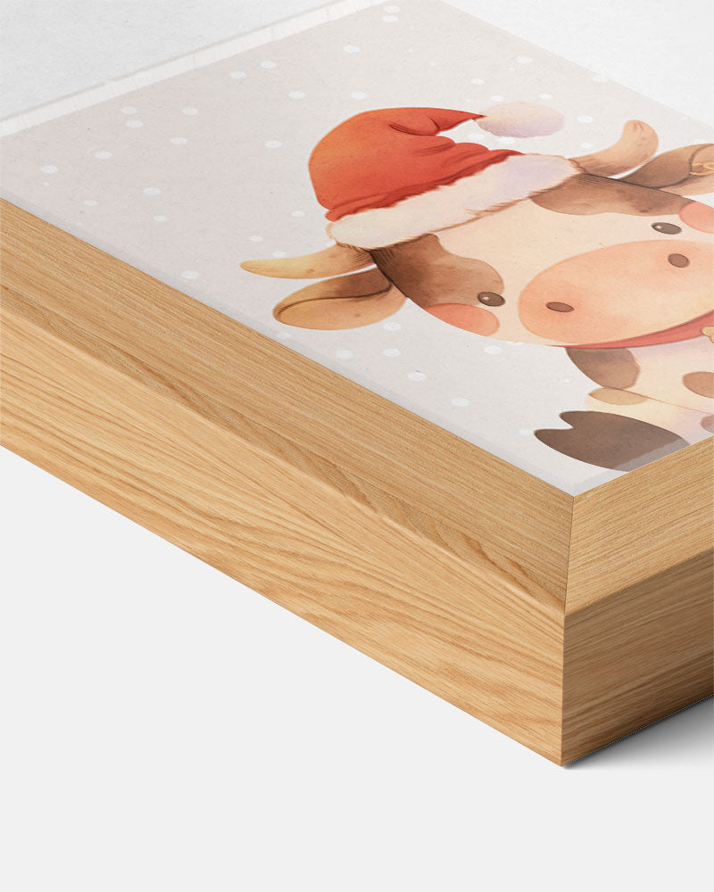 Kerstkoe Feestposter-WallArtistic