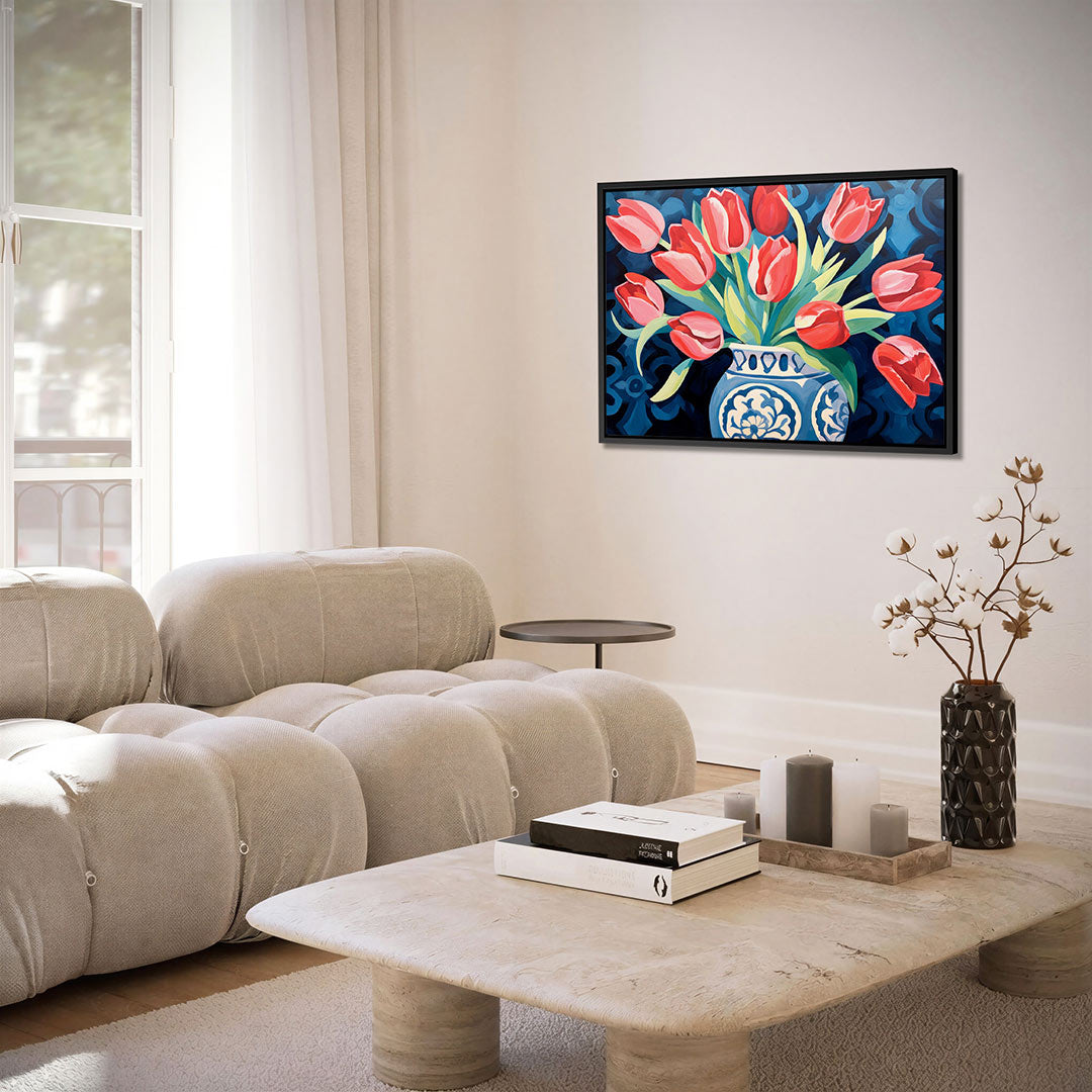 Bloemen in vaas Kunstwerk
