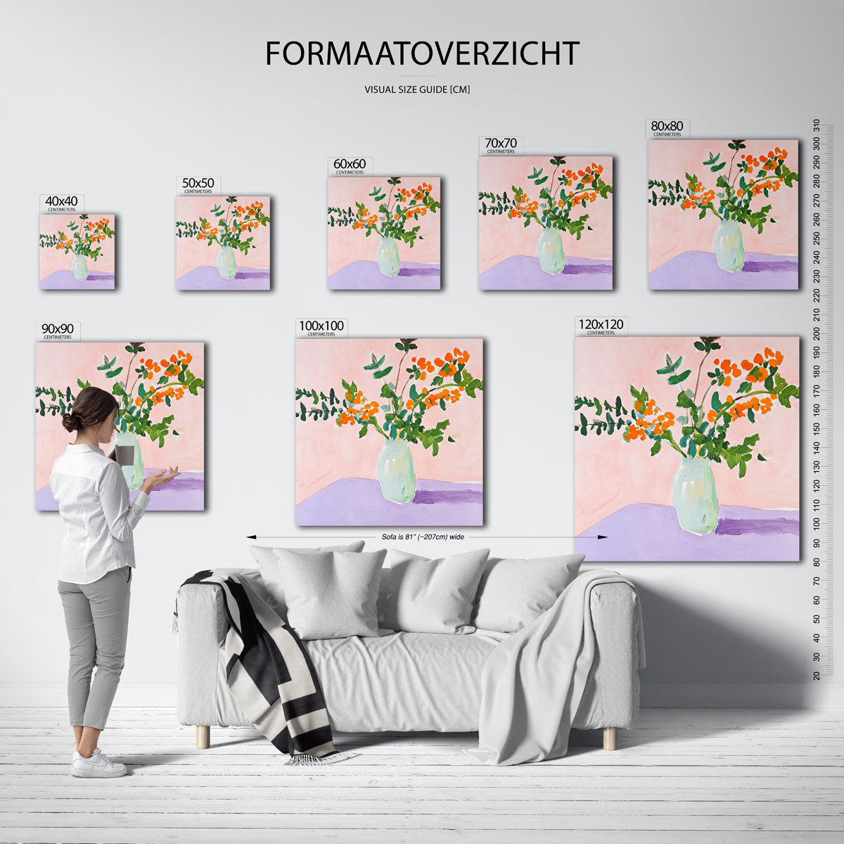 Bloemen in vaas Poster