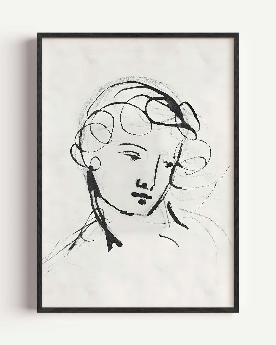 Elegante Lijntekening Vrouw Poster-WallArtistic