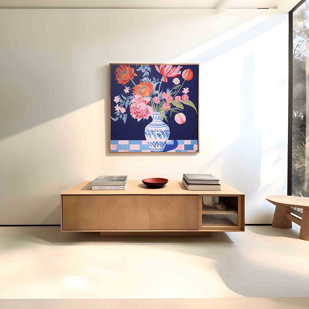 Bloemen in vaas Poster