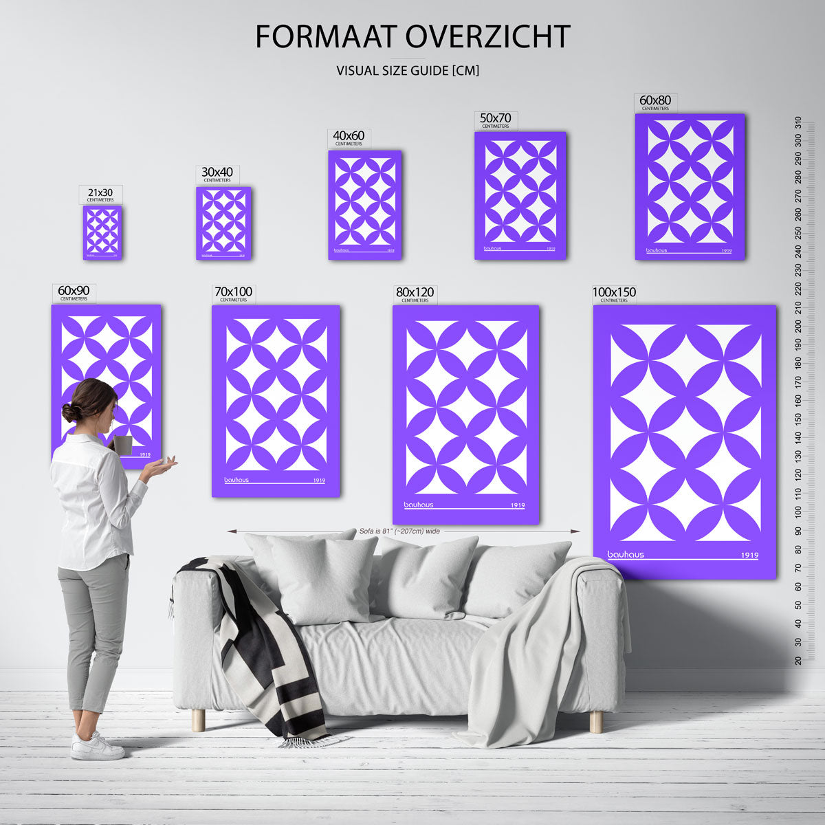 Vormritme en kleur Poster