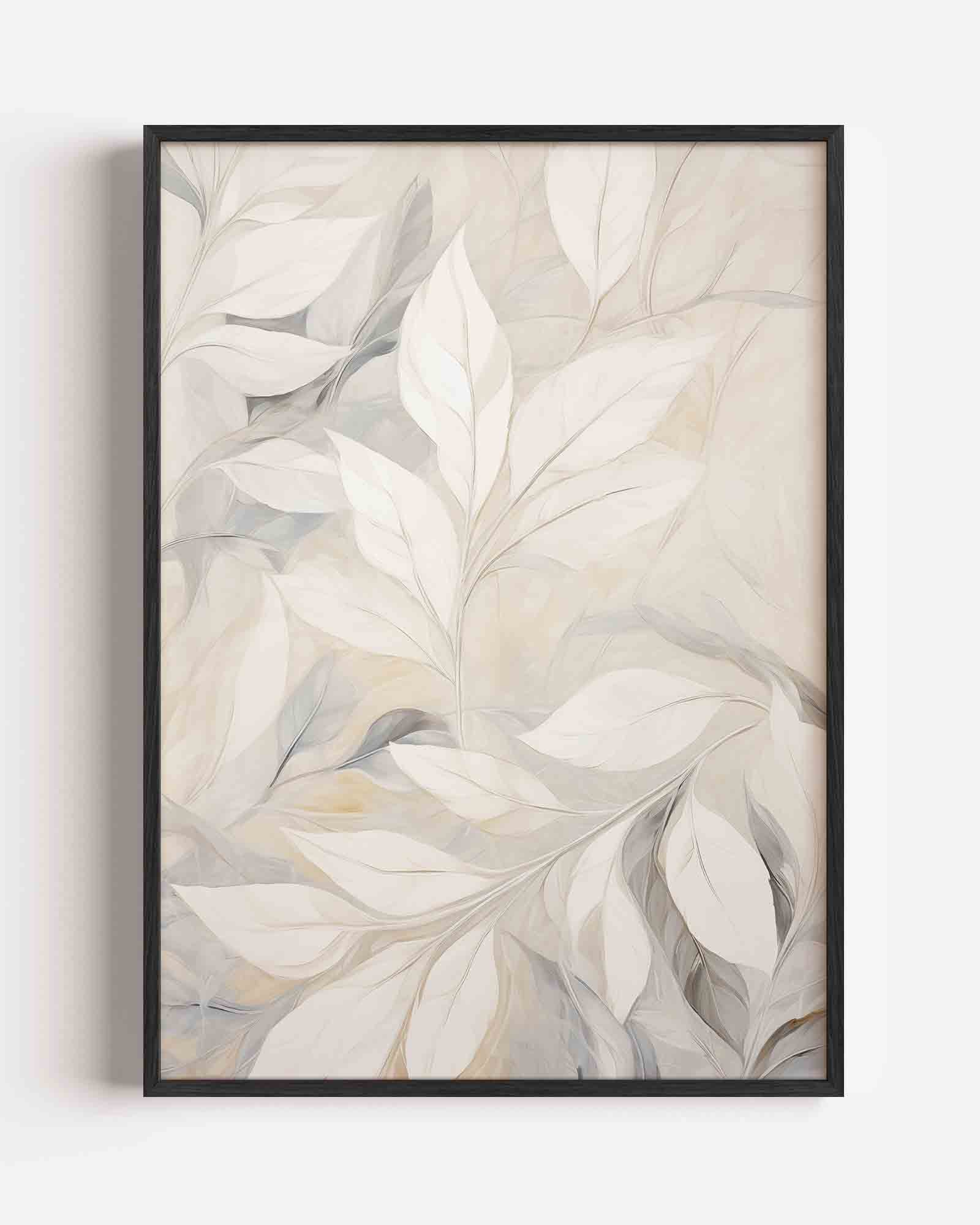 Bladeren in zachte tinten Poster