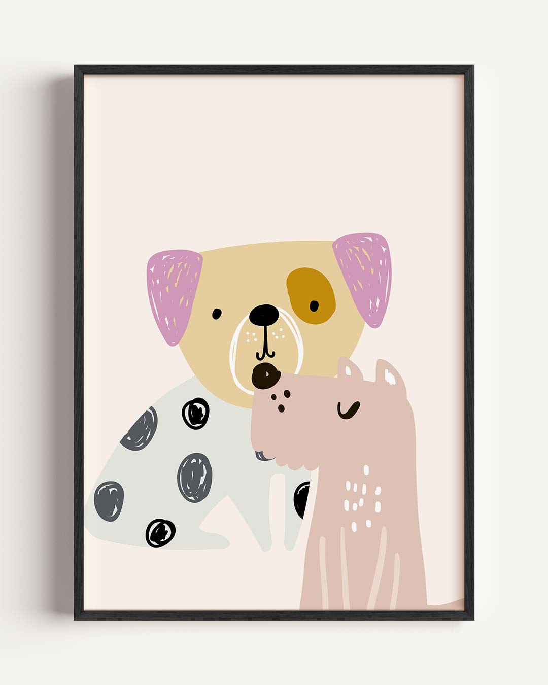 Schattige Honden Vrienden Poster-WallArtistic