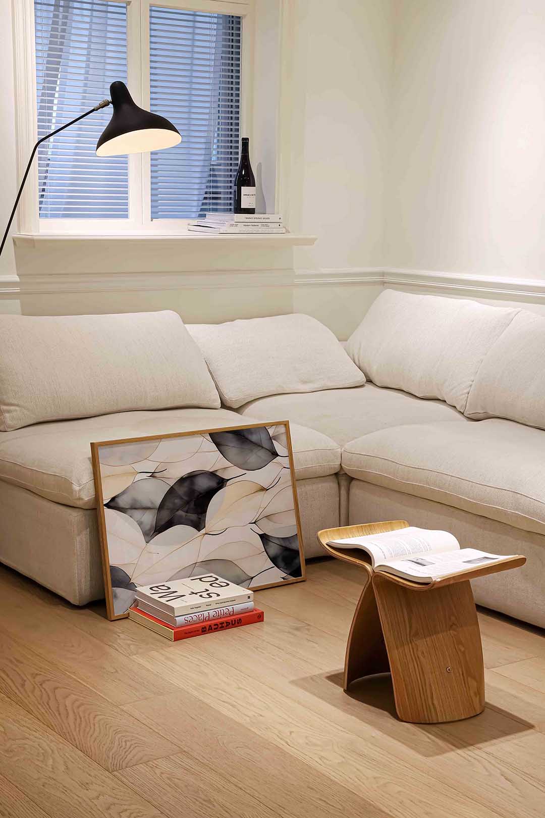 Bladeren in neutrale tinten Poster