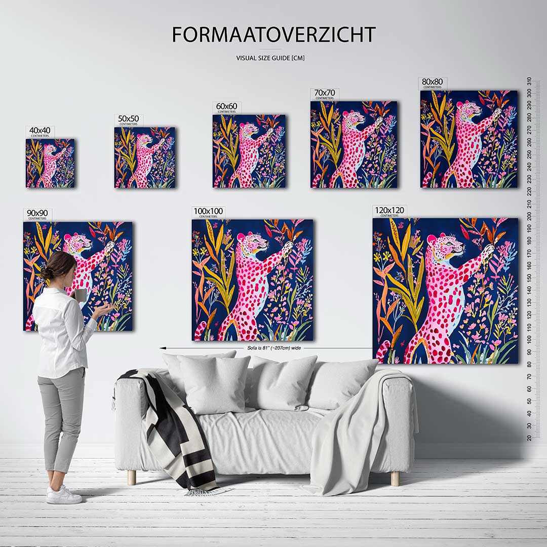 Vrolijke luipaard Kunstwerk