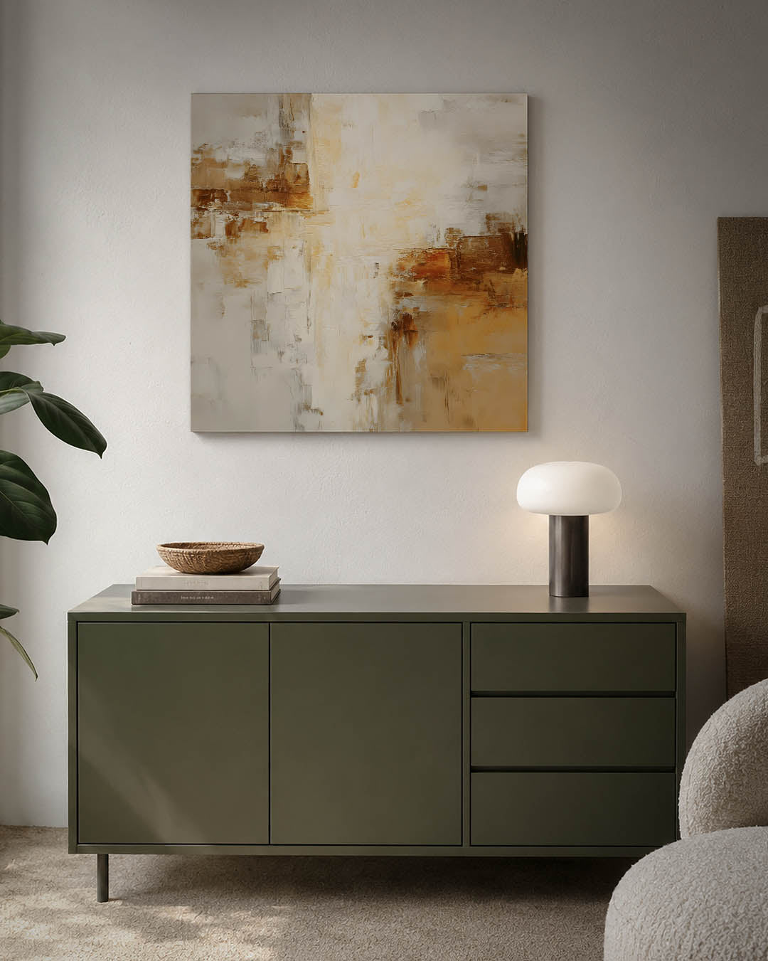 Warme kleuren compositie Kunstwerk
