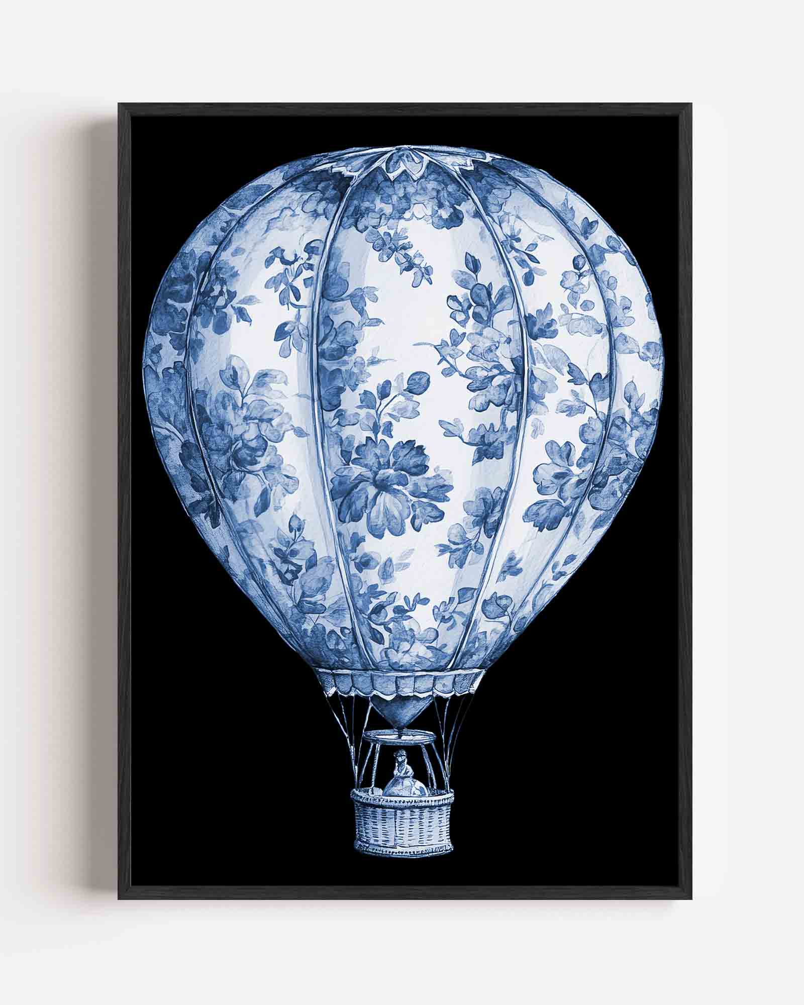 Luchtballon met bloemen Poster