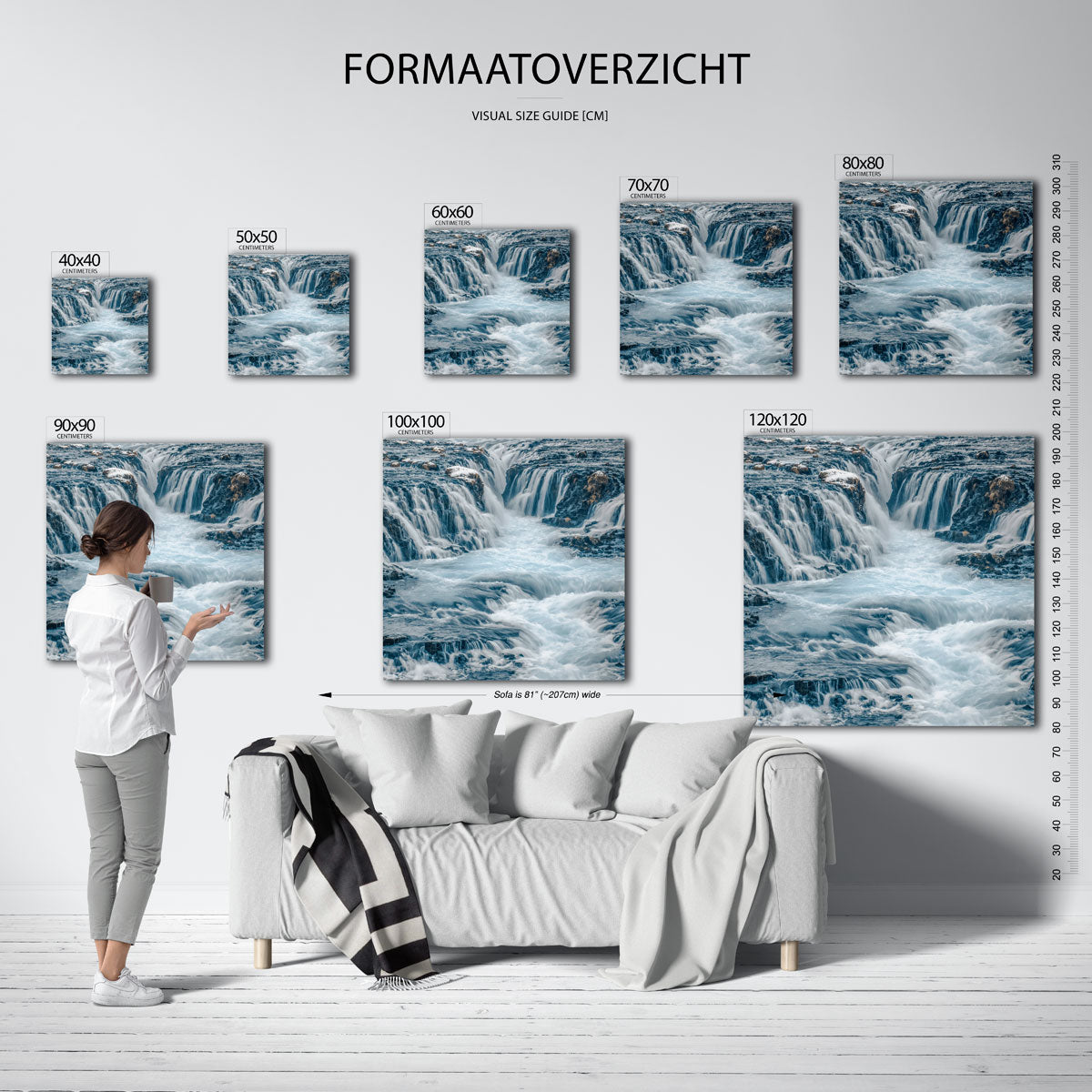 Dynamische waterval Kunstwerk