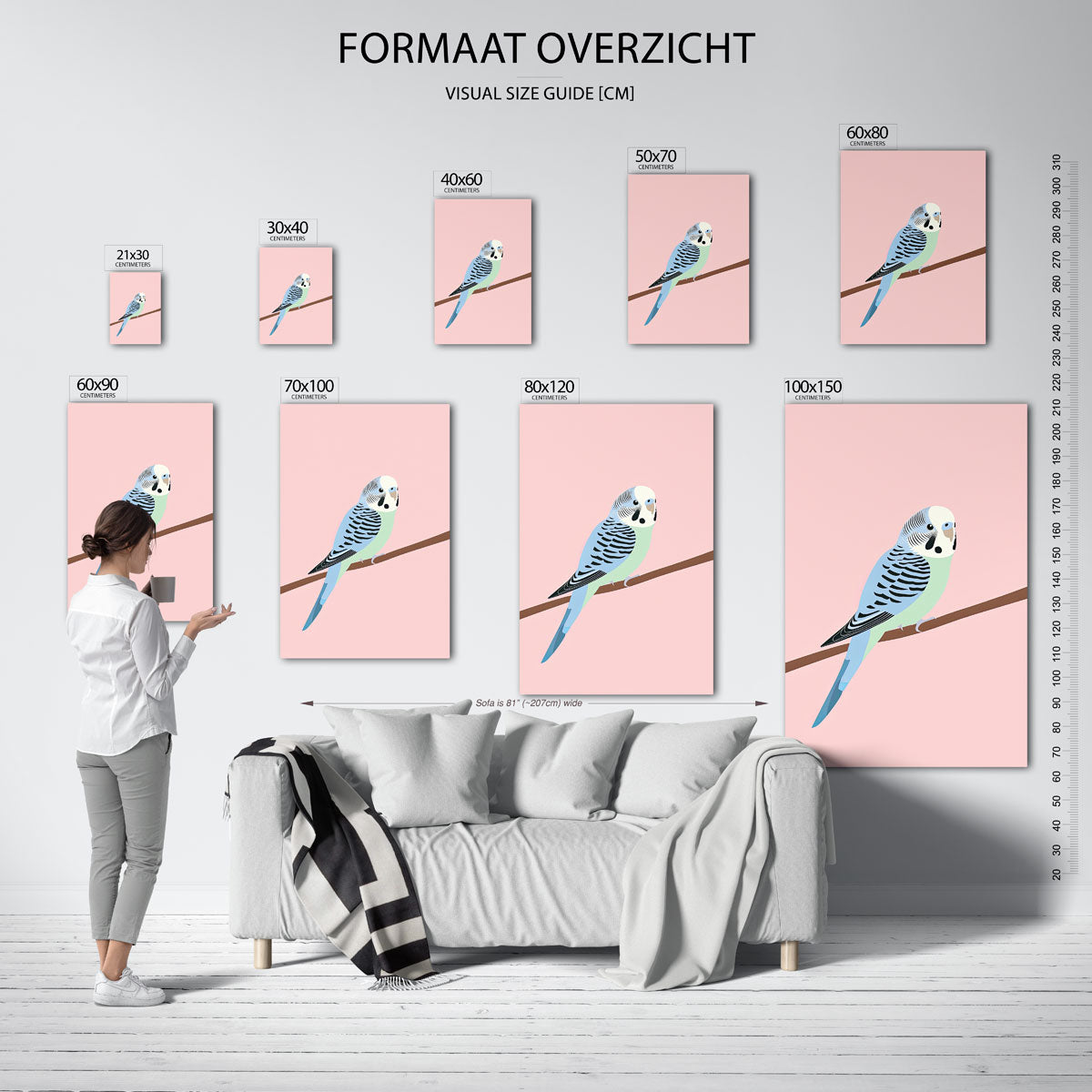 Parkiet op tak Poster