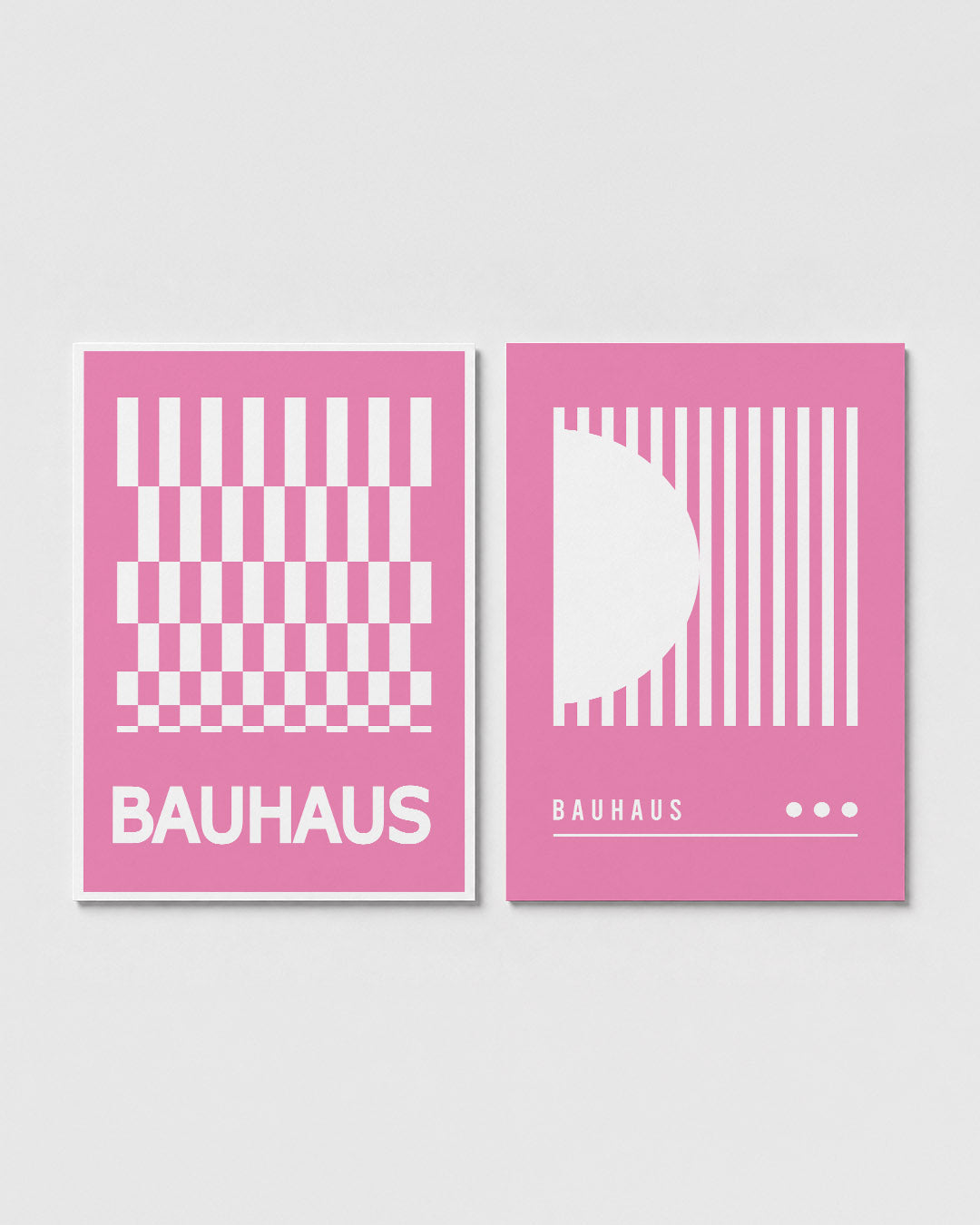 Roze ruitpatroon Posterset